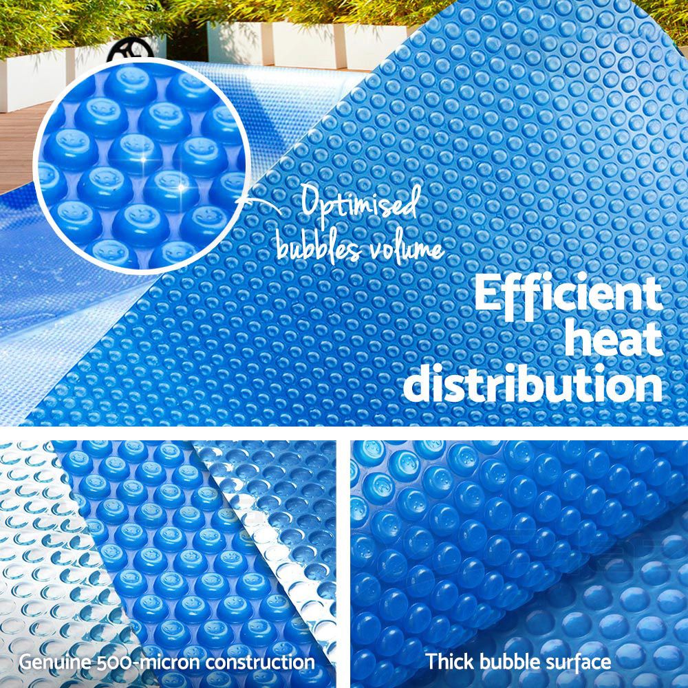 Aqua Buddy Pool Cover 8x4.2m 400 Micron Swimming Pool Solar Blanket Blue Bedworld