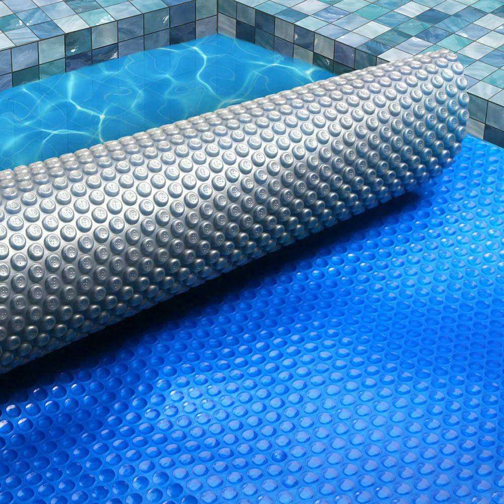 Aqua Buddy Pool Cover 9.5x5m 400 Micron Swimming Pool Solar Blanket Blue Silver