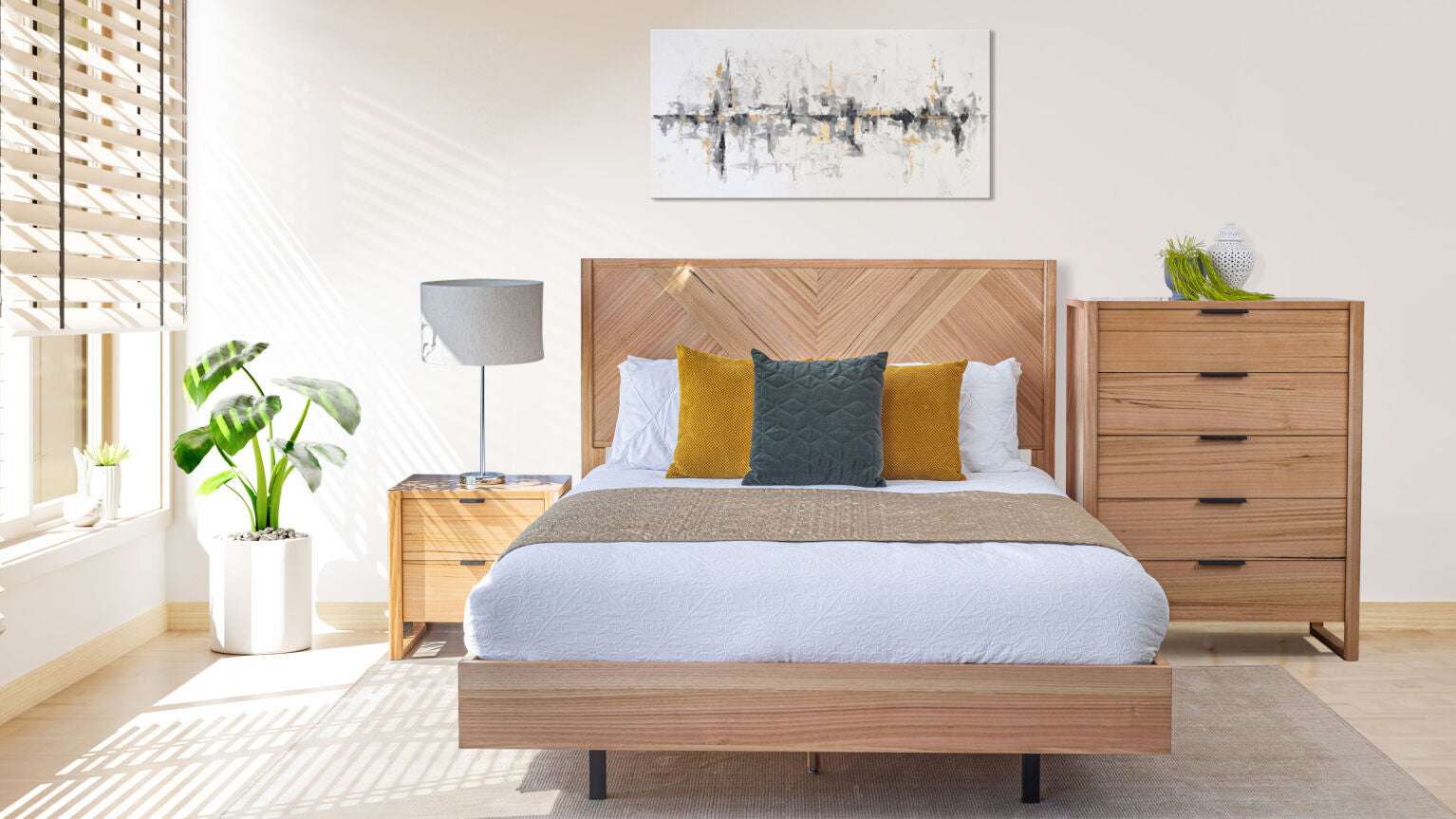 Natural Messmate Timber Bed Frame