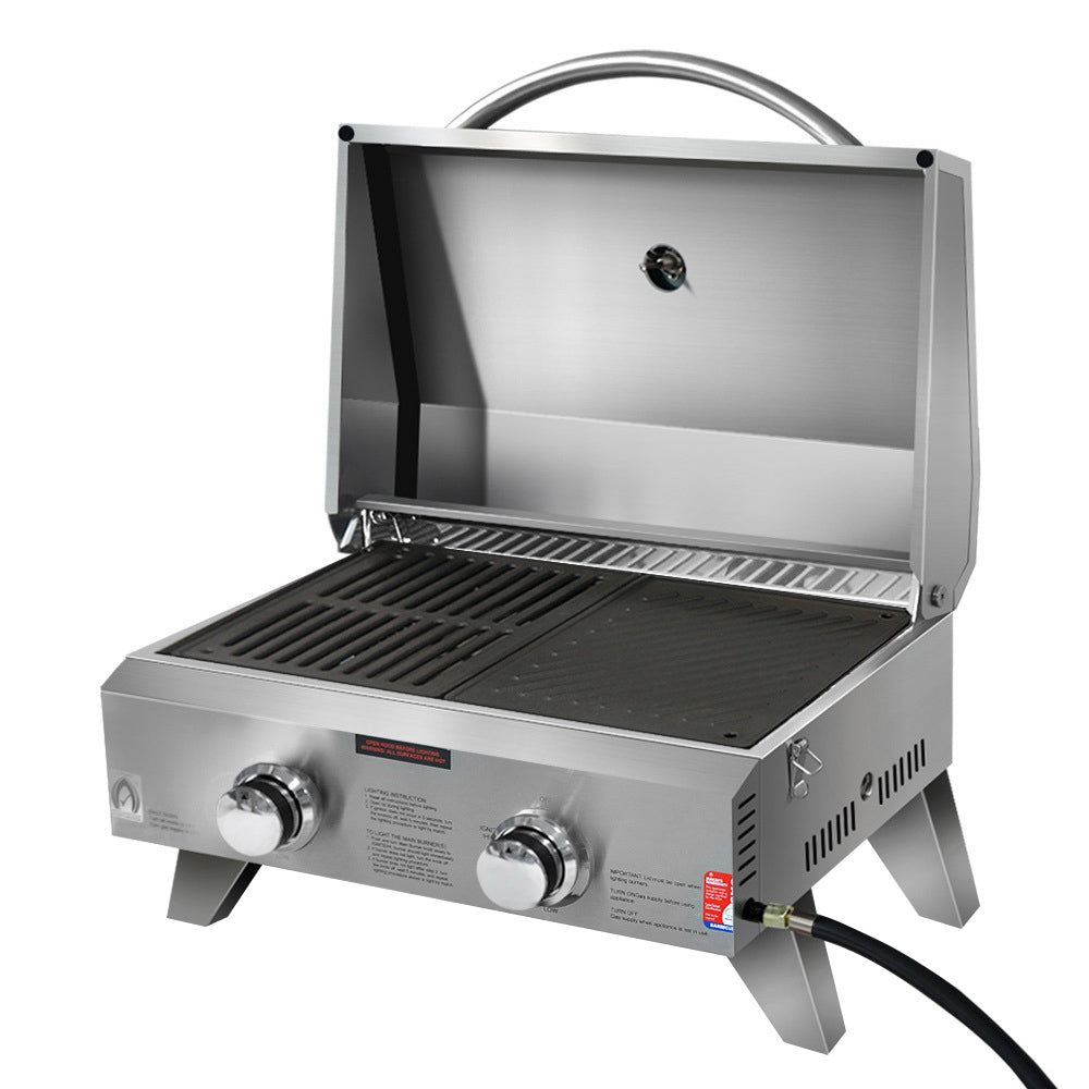 Grillz Portable Gas BBQ Grill 2 Burners