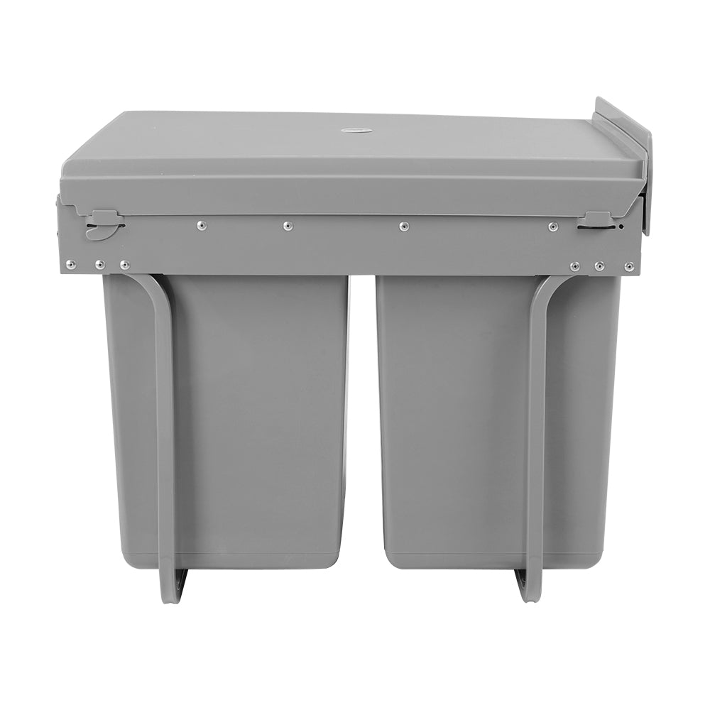 Bin Kitchen Double Basket 2X20L Grey