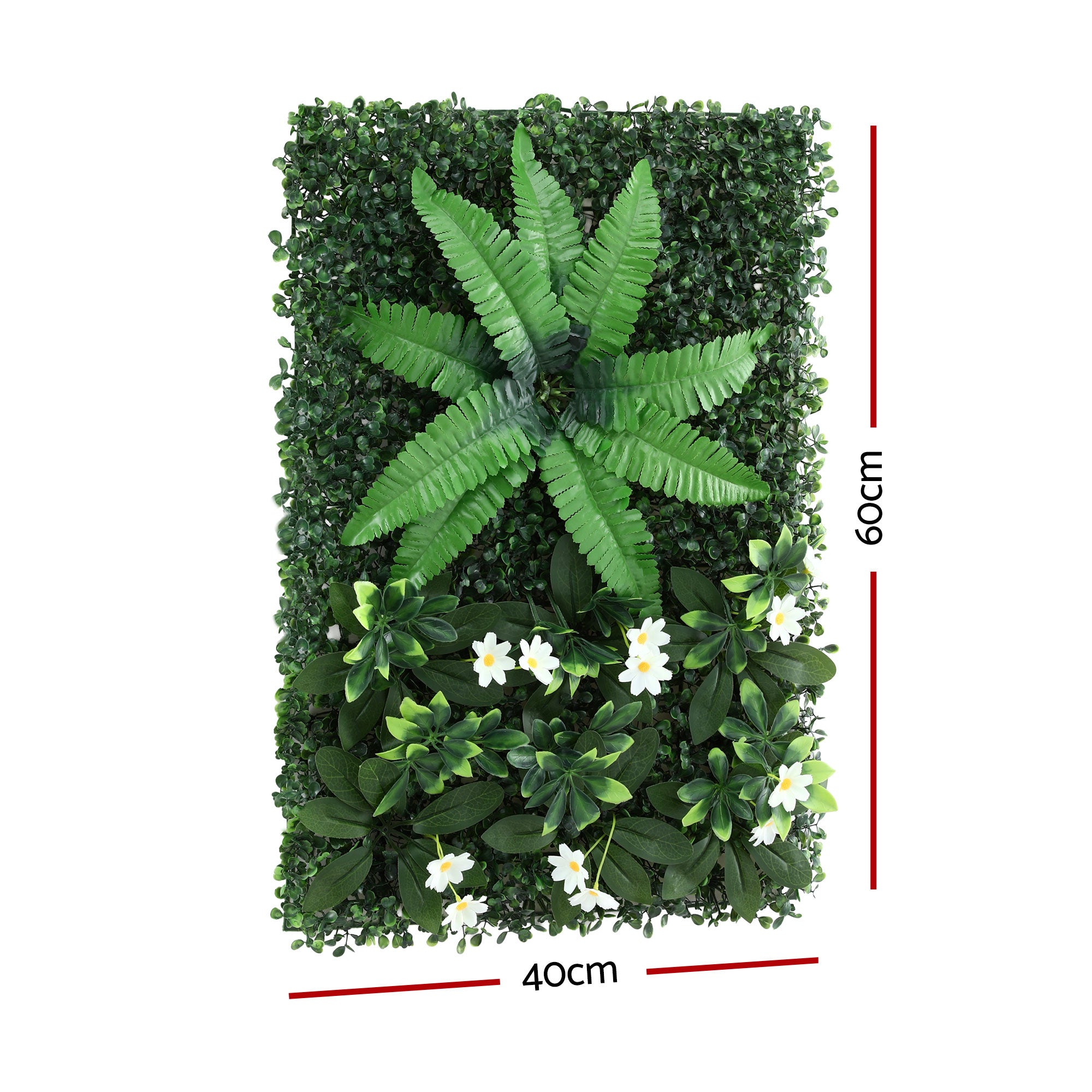 Gardeon 4PCS Artificial Plant Wall Panels 40X60CM Boxwood Panel Leaf Backdrop Backyard Green Decor