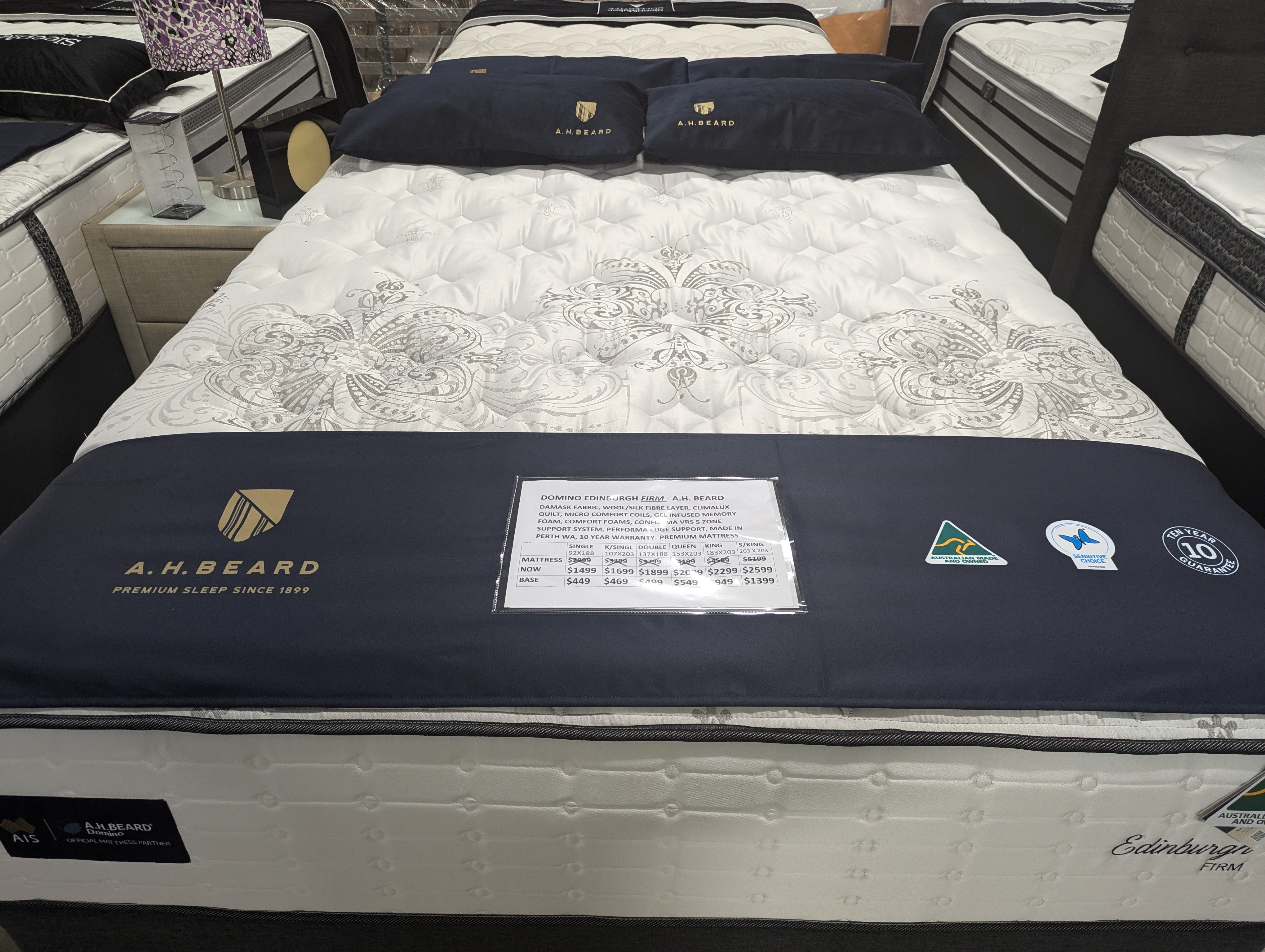 AH Beard Domino Mattress sale in Perth at Bedworld