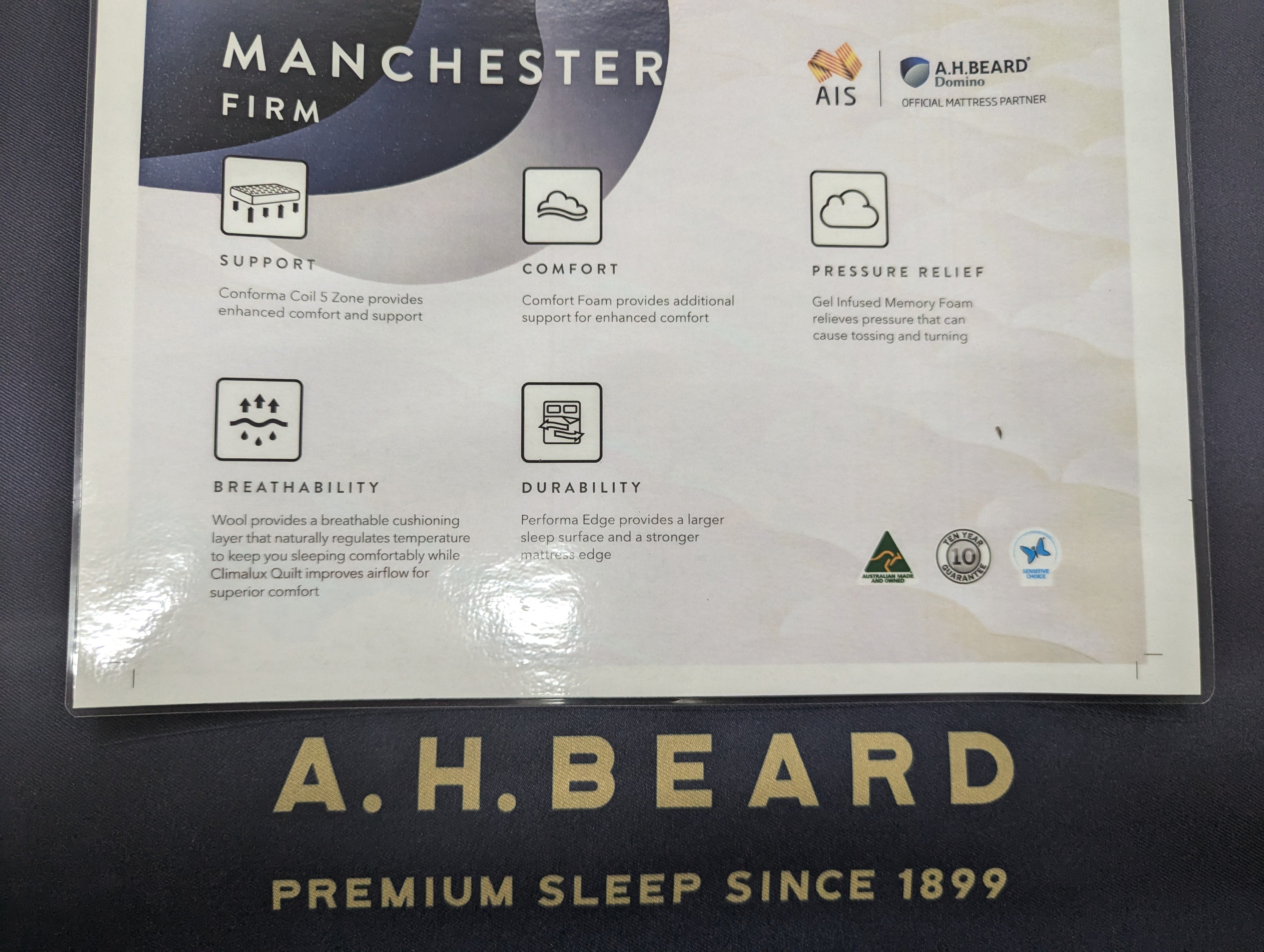 AH Beard - Domino Manchester Mattress - Firm - see details