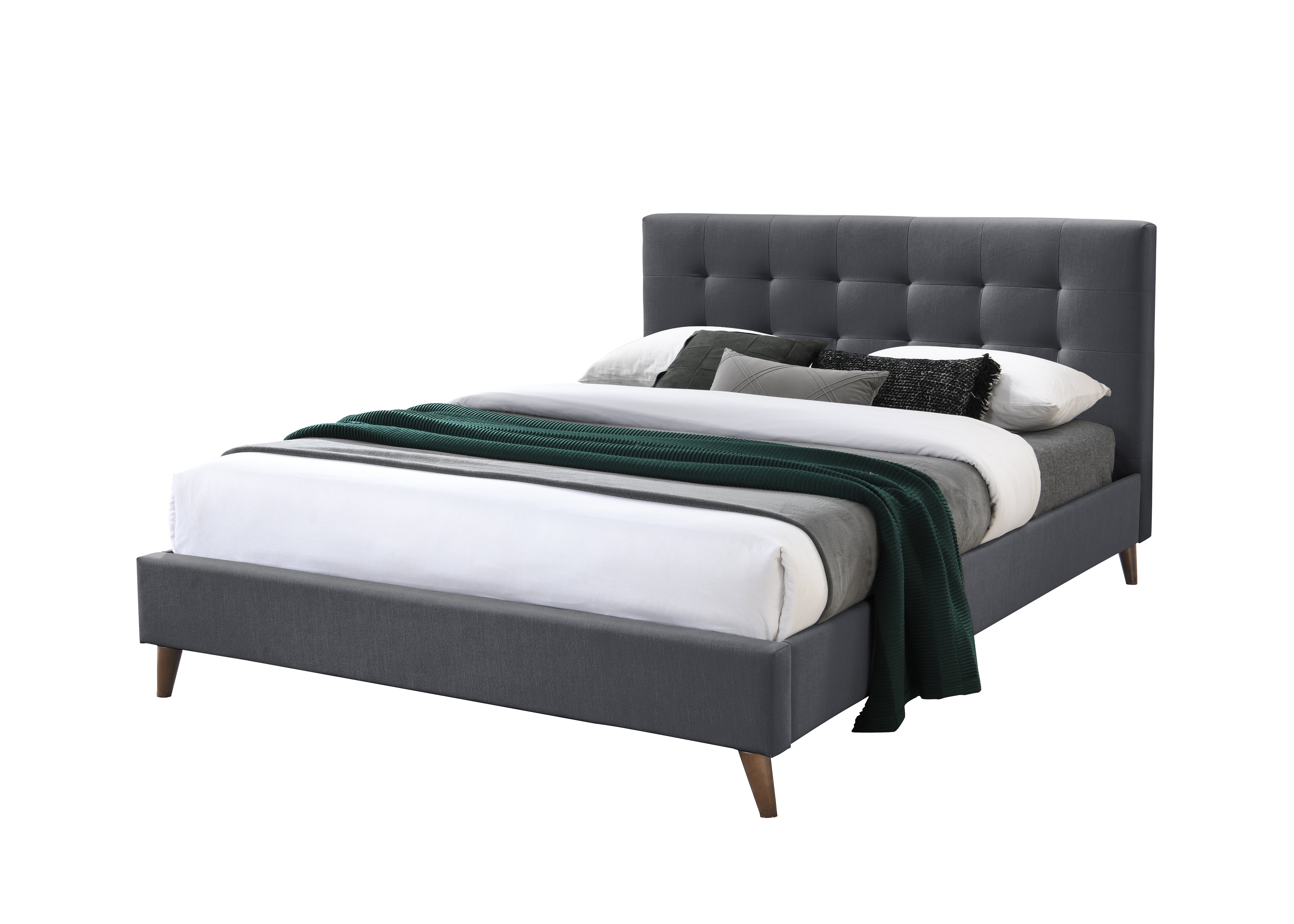 Yulara Fabric Upholstered Bed Frame - queen size bed