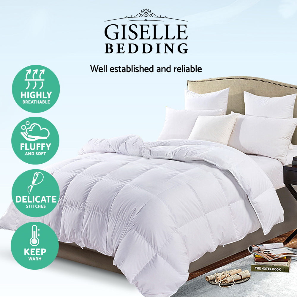 Double Goose Down Feather Quilt - Giselle Bedding