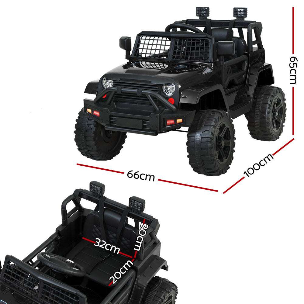 Kids Ride On Car 12V Rigo Electric Jeep Remote Black