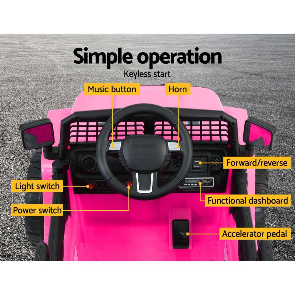 Ride On Car Kids Jeep Rigo 12V Electric Toys Pink