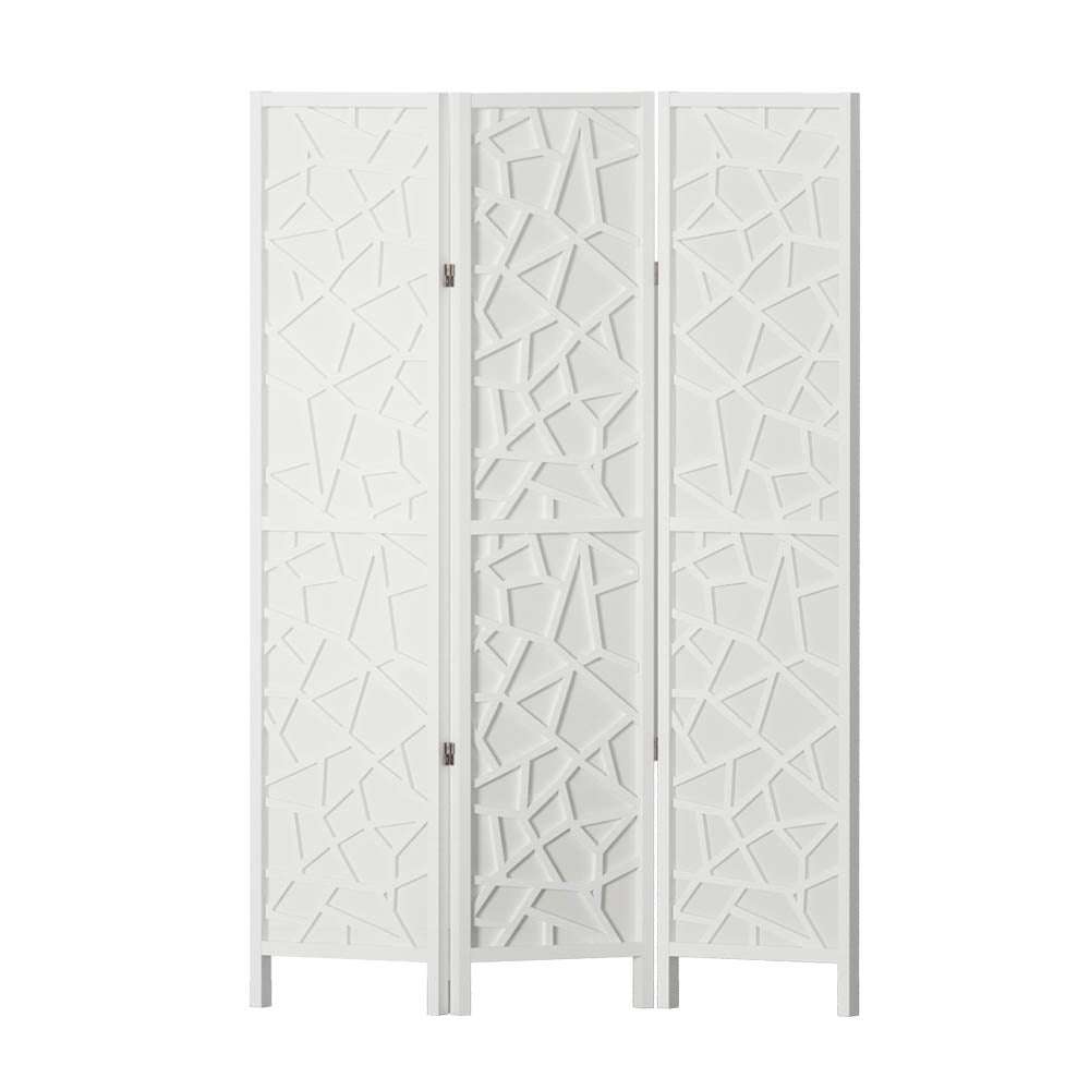 Artiss 3 Panel Room Divider Screen 122x170cm Clover White
