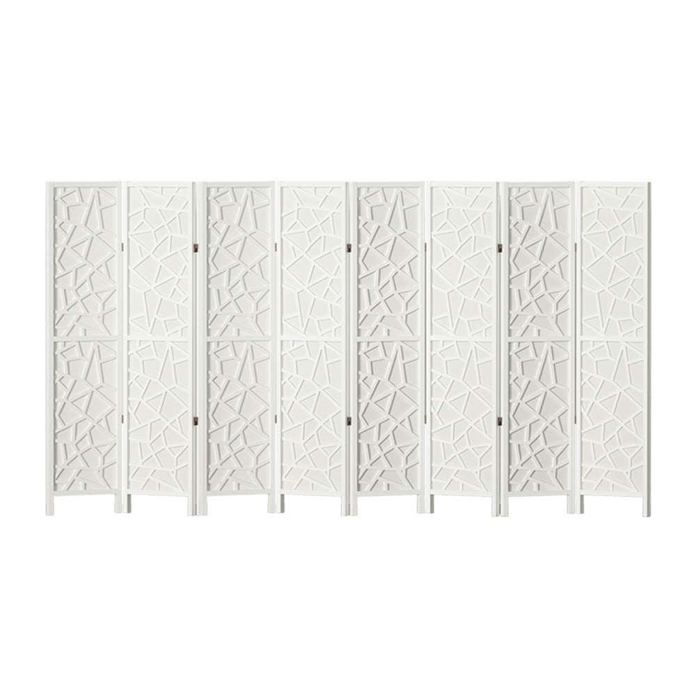 Artiss 8 Panel Room Divider Screen 325x170cm Clover White