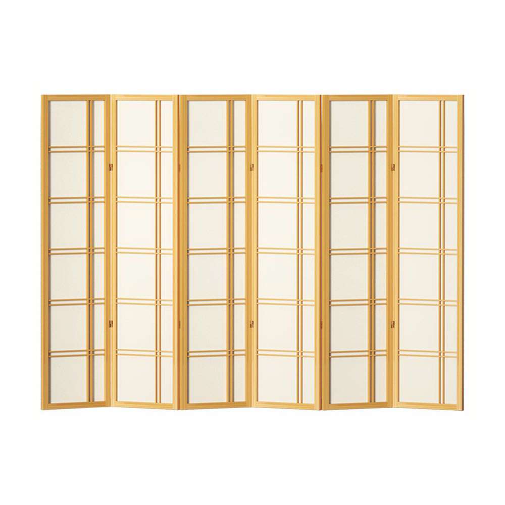 Artiss 6 Panel Room Divider Screen 265x179cm Nova Natural