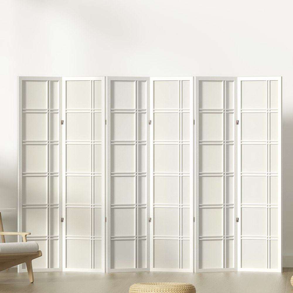 Artiss 6 Panel Room Divider Screen 265x179cm Nova White