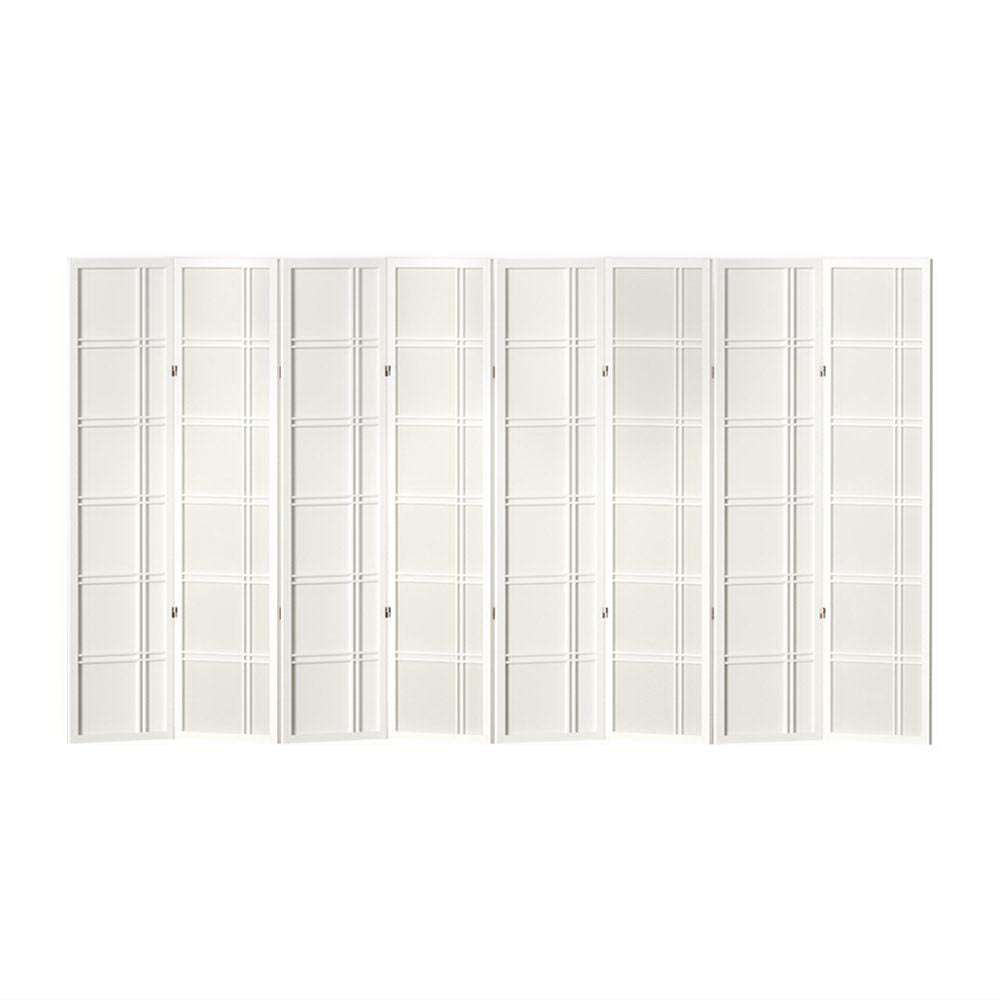 Nova White Artiss 8 Panel Room Divider Screen