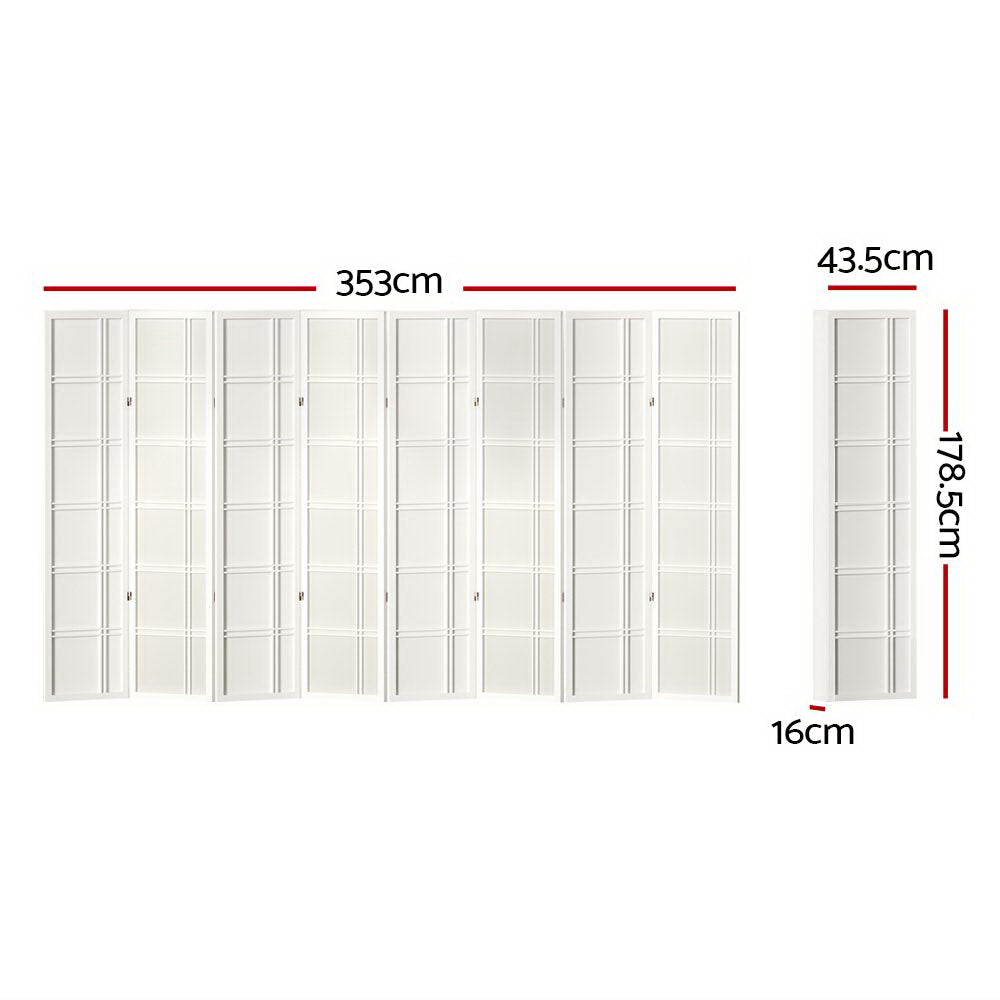 Artiss 8 Panel Room Divider Screen - Nova White