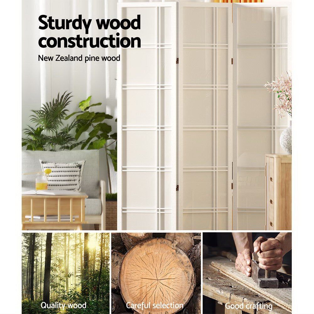 Nova White Artiss 8 Panel Room Divider Screen