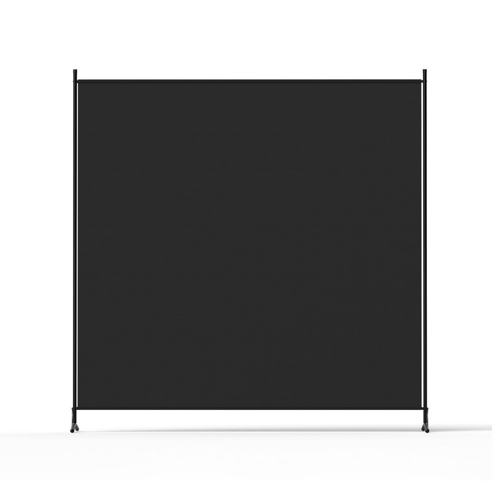 Artiss Room Divider Set of 2 Privacy Screen Fabric Room Separator Partition 175x180cm Black Bedworld