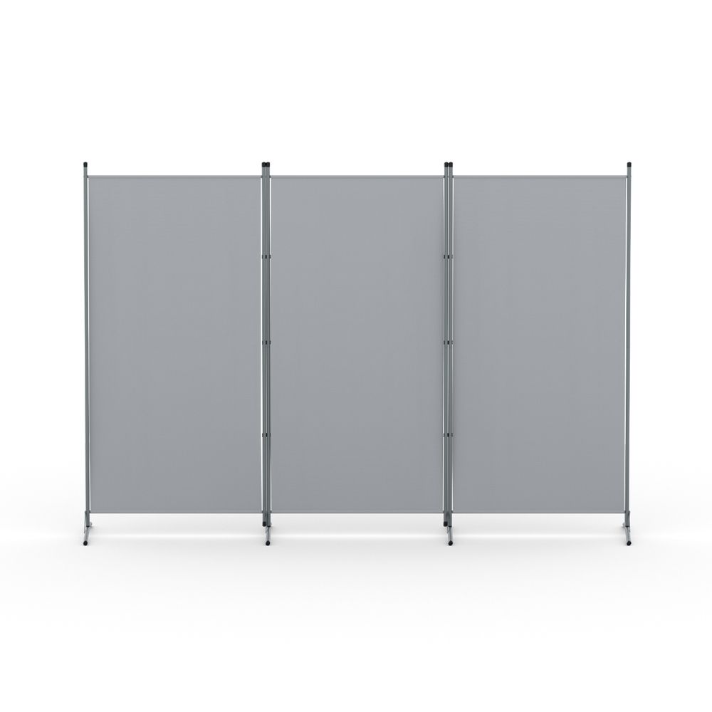 Artiss 3 Panel Room Divider Set of 2 Folding Privacy Screen Fabric Room Separator Partition Grey Bedworld