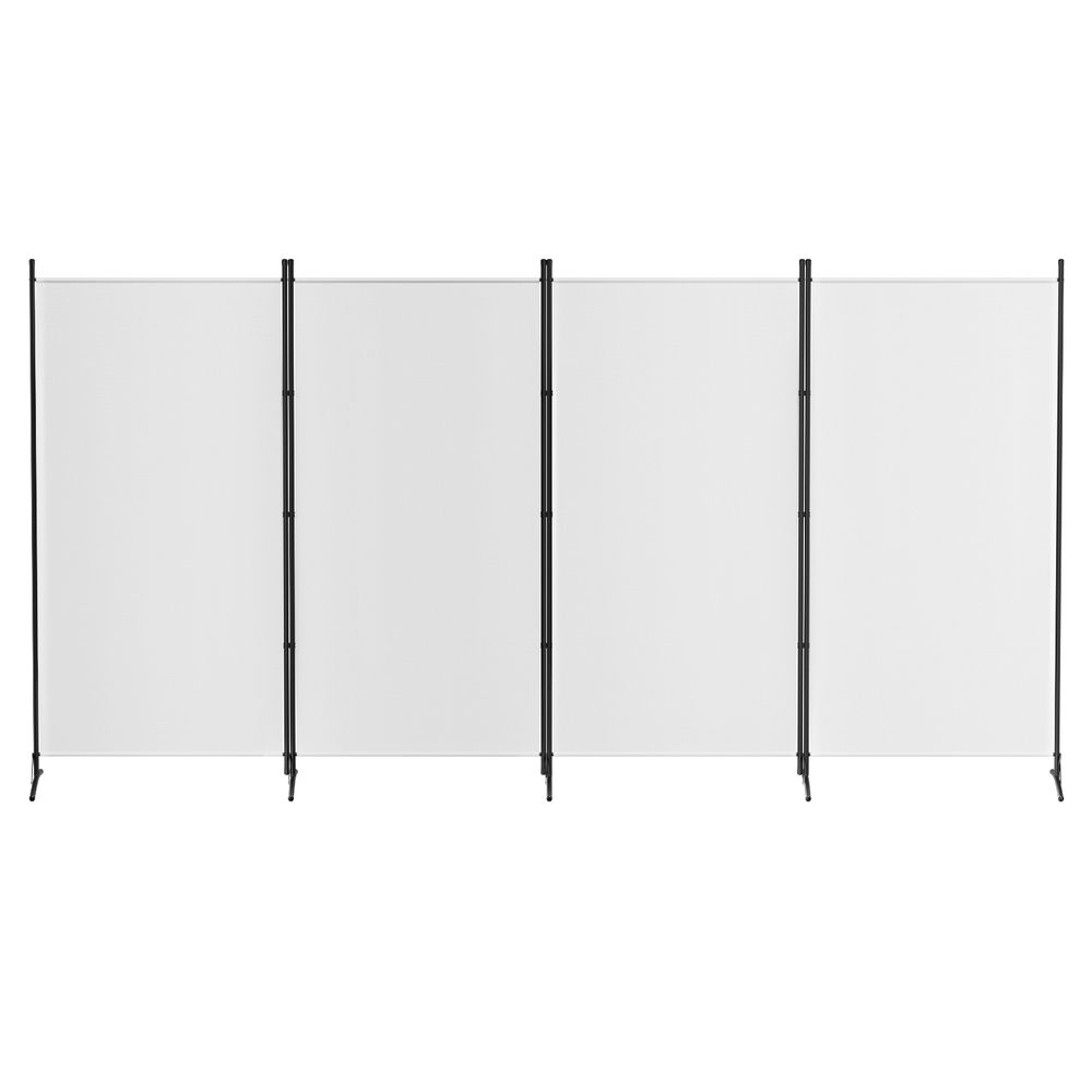 Artiss 4 Panel Room Divider Set of 2 Folding Privacy Screen Fabric Room Separator Partition White Bedworld