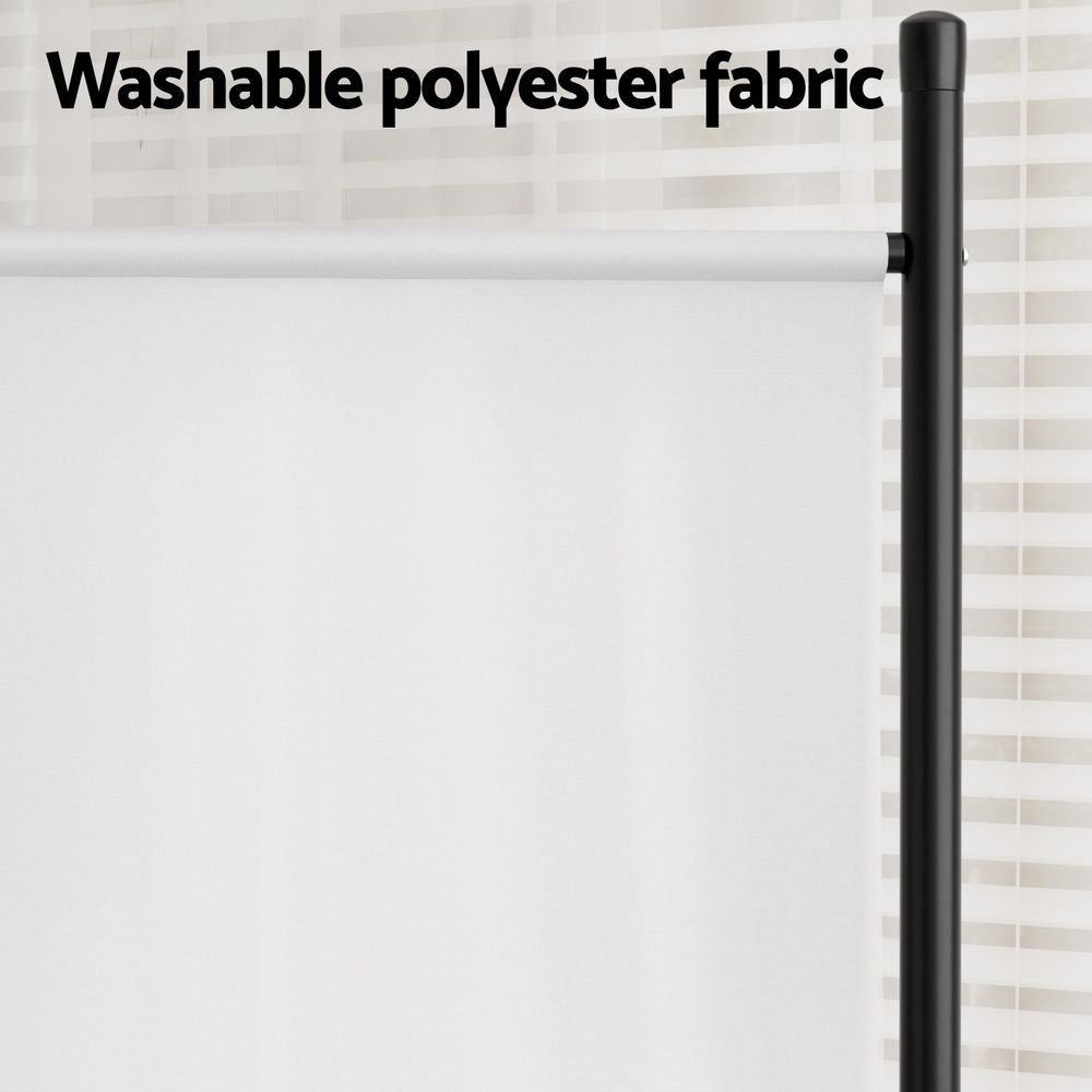 Artiss 4 Panel Room Divider Set of 2 Folding Privacy Screen Fabric Room Separator Partition White Bedworld