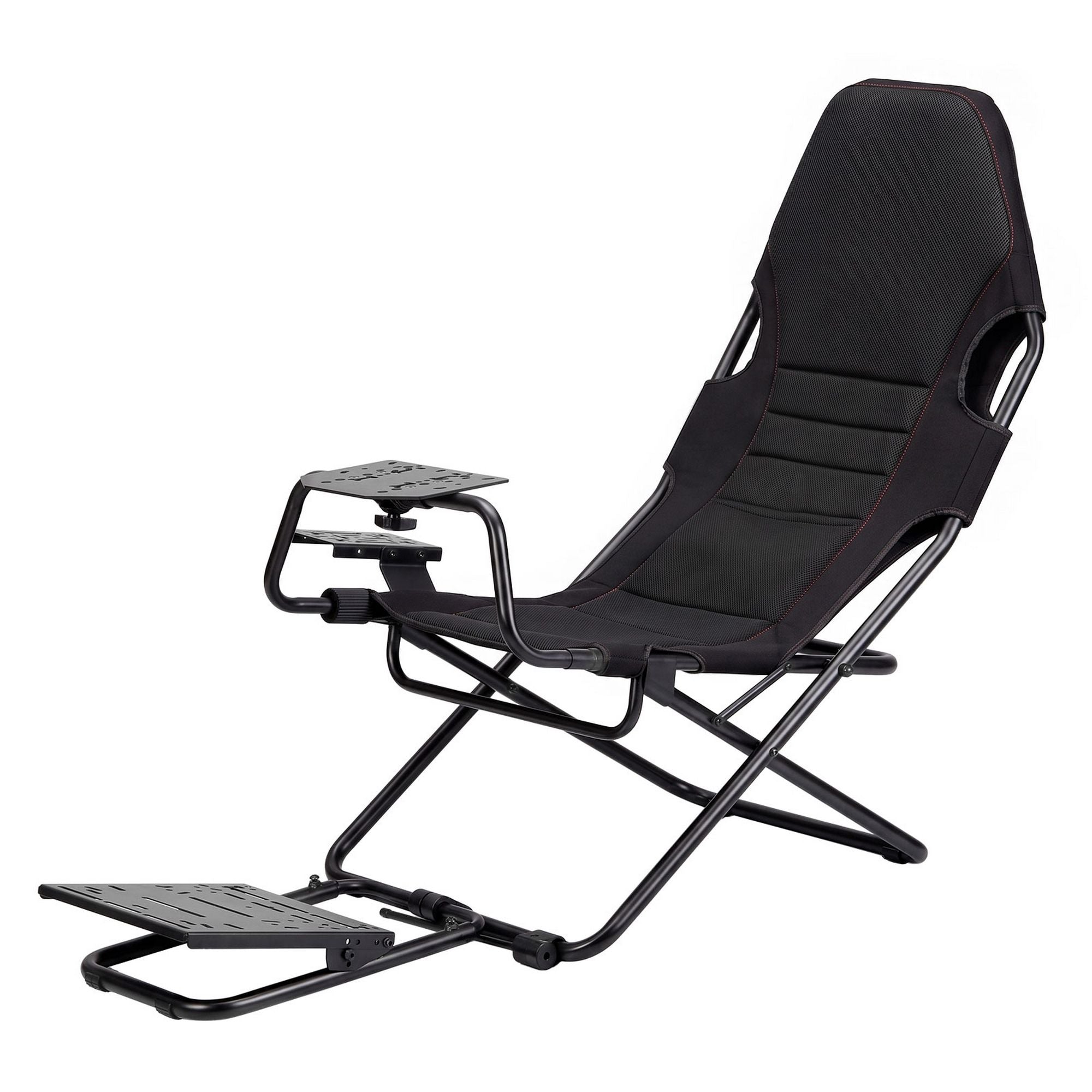 Artiss Steel Foldable Racing Simulator Cockpit Seat Wheel Stand Gear Shifter Mount Black Bedworld