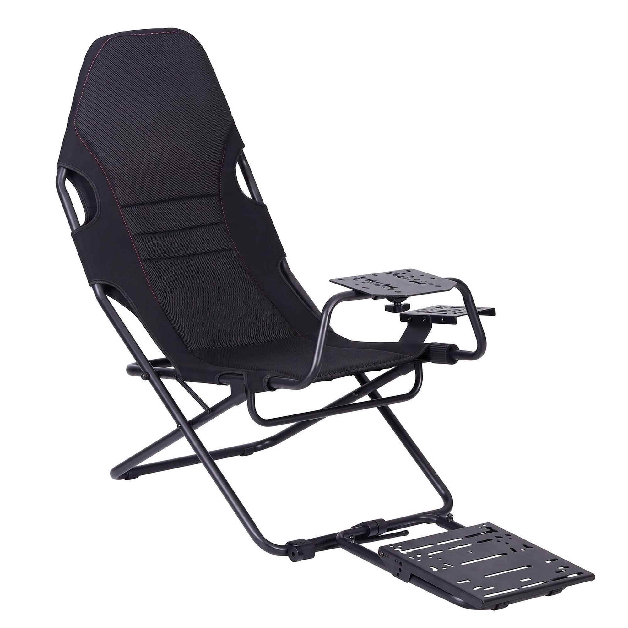 Artiss Steel Foldable Racing Simulator Cockpit Seat Wheel Stand Gear Shifter Mount Black Bedworld