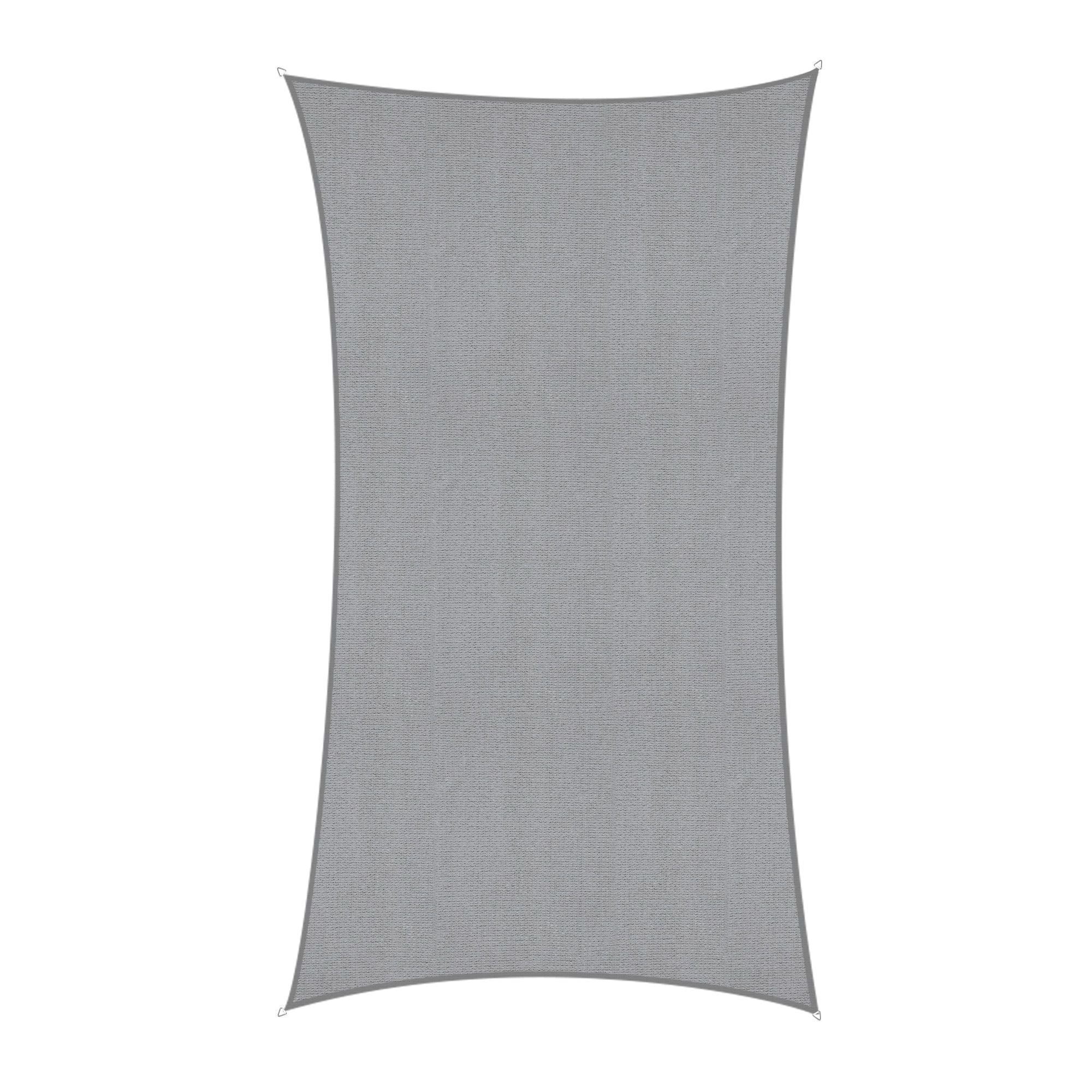 Instahut Sun Shade Sail Cloth 98% UV Block Outdoor Canopy Rectangle 2X5M Grey Bedworld