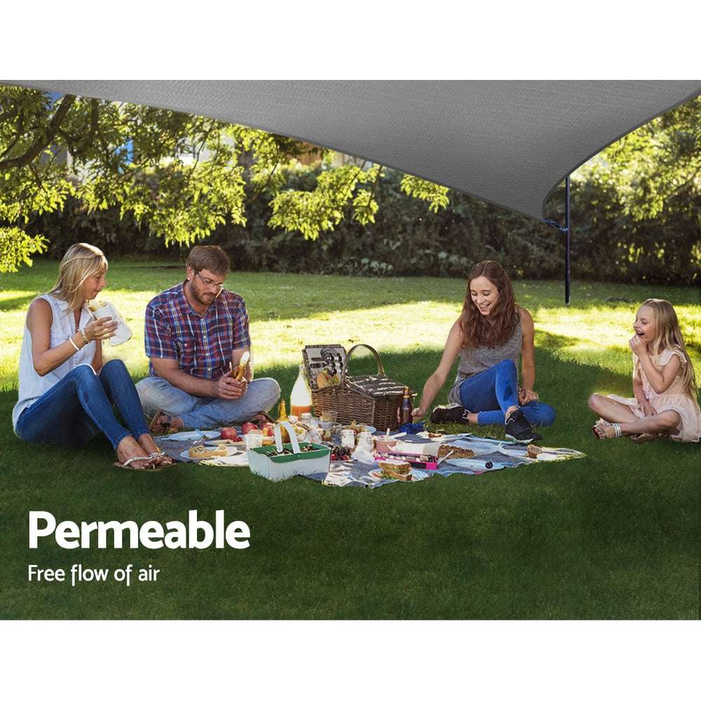 3m Triangle 280GSM 98% Grey Shade Cloth