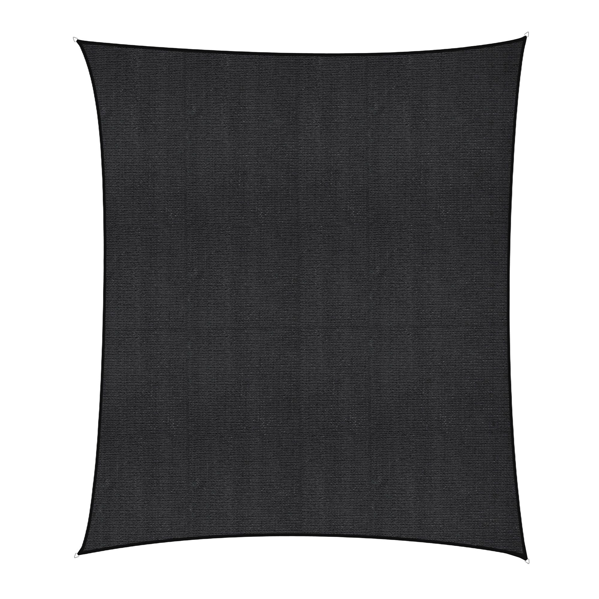 Instahut Sun Shade Sail Cloth 98% UV Block Outdoor Canopy Rectangle 5X6M Black Bedworld