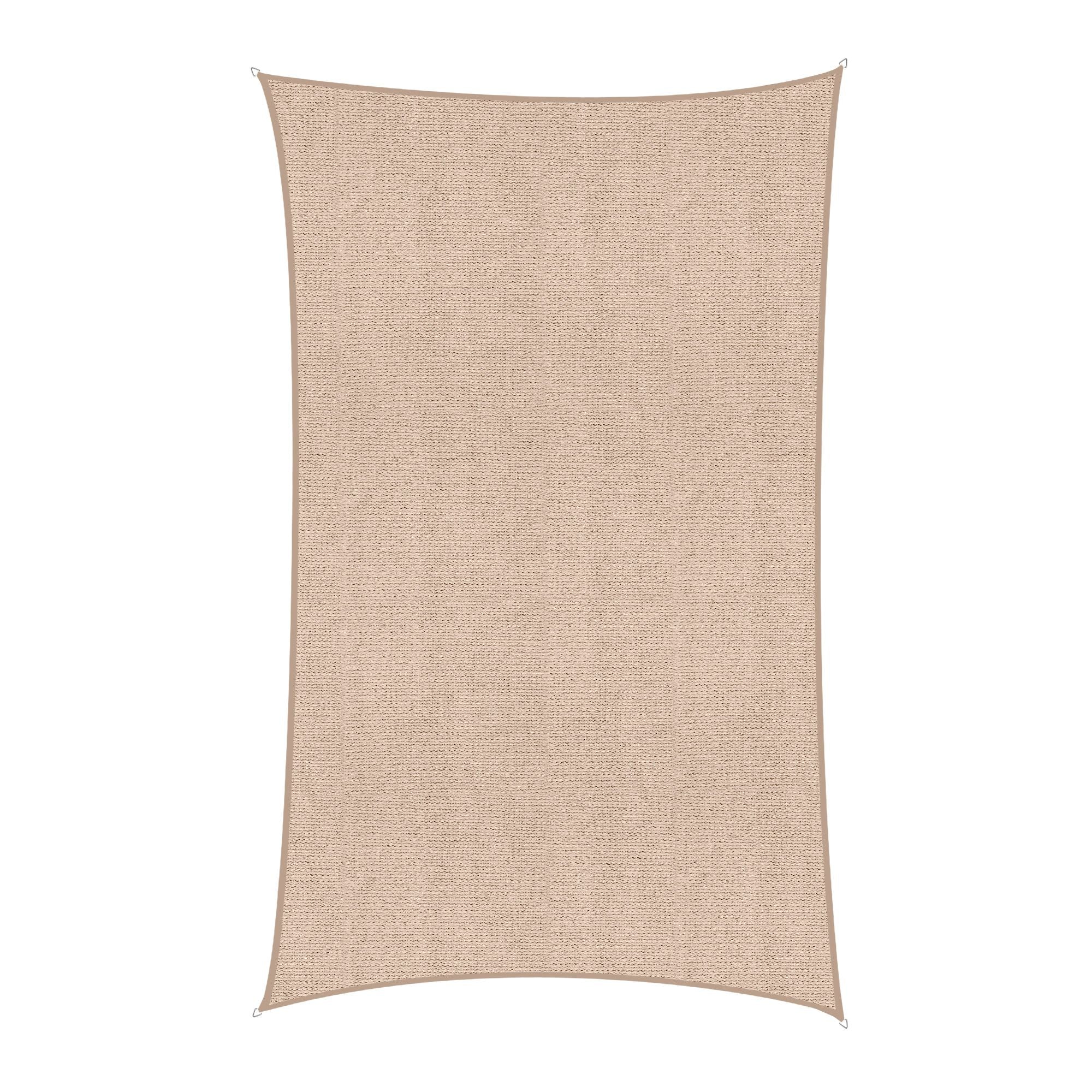 Instahut Sun Shade Sail Cloth 98% UV Block Outdoor Canopy Rectangle 5X9M Beige Bedworld