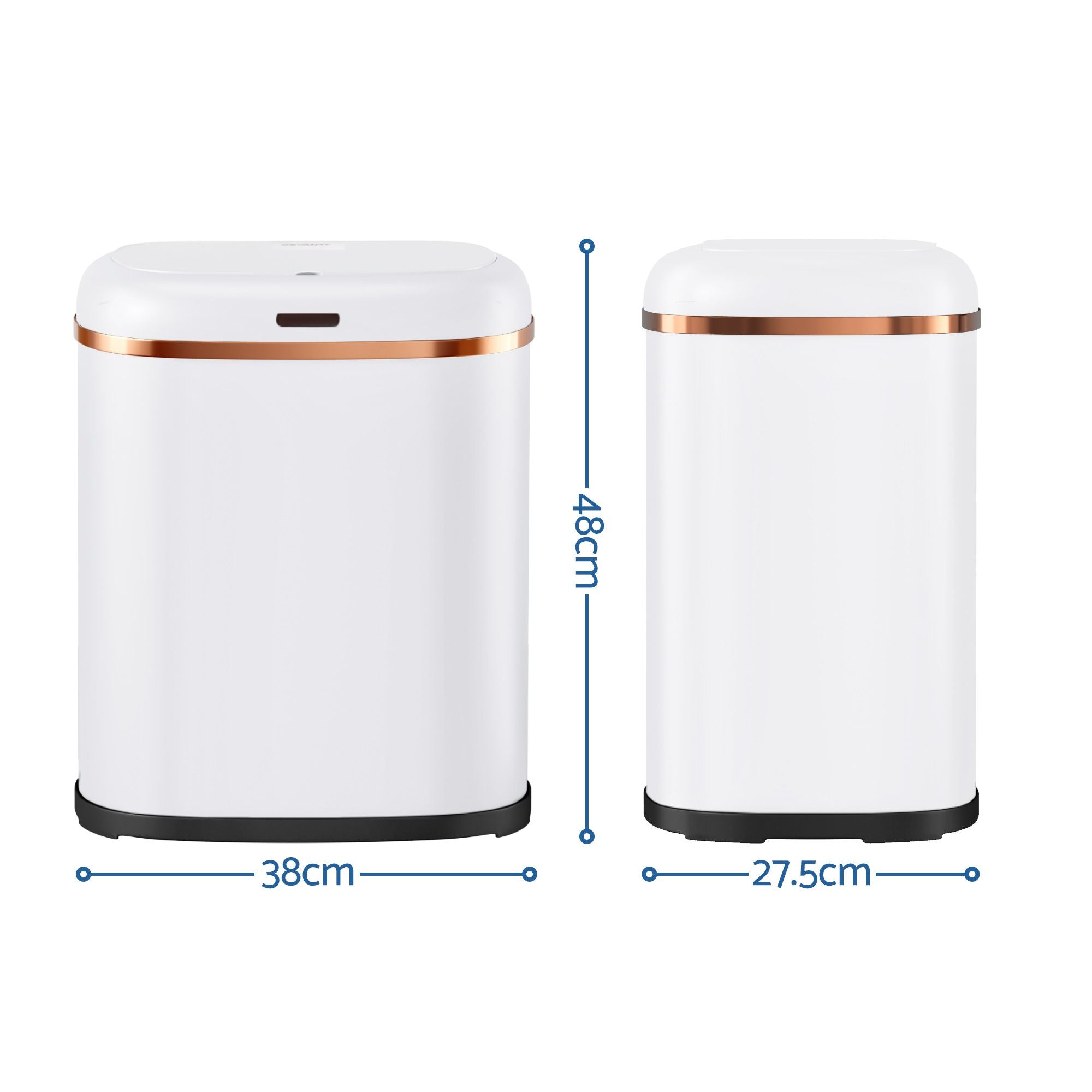 Devanti 38L Motion Sensor Bin Rubbish Automatic White Bedworld