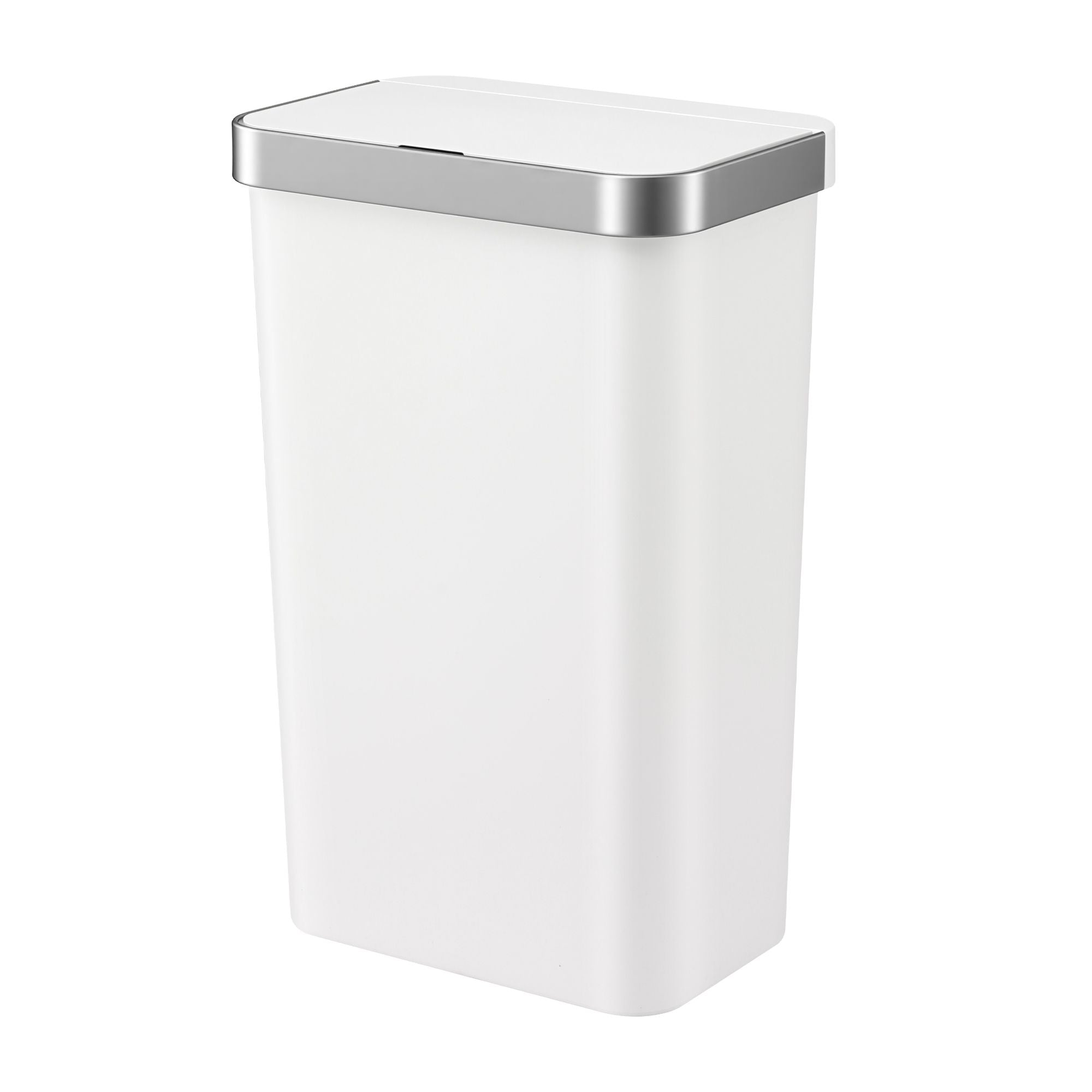 Devanti 50L Motion Sensor Trash Bin Automatic Kitchen Waste Dustbin White Bedworld
