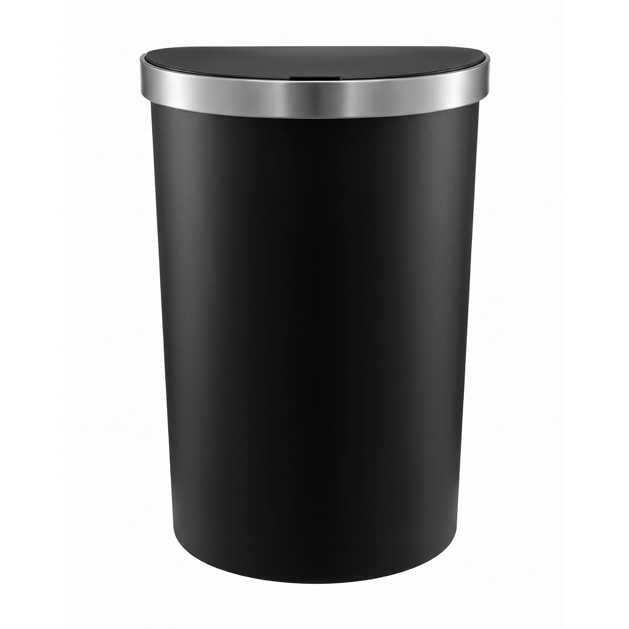 Devanti 50L Sensor Bin D-Shape Trash Can Kitchen Smart Rubbish Bin Black Bedworld