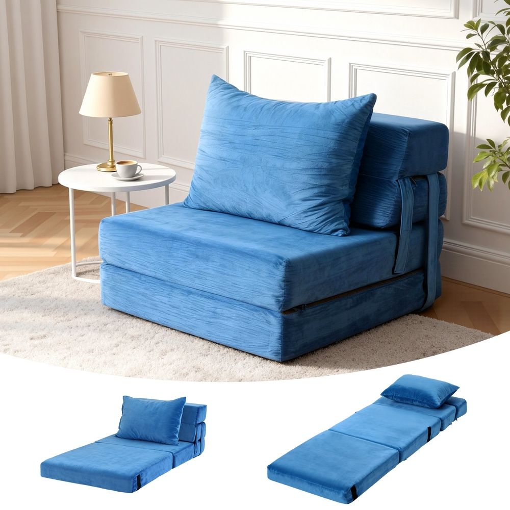 Artiss Convertible Folding Sofa Bed Armless Lounger Foam Floor Sofas Futons Couches Bedworld