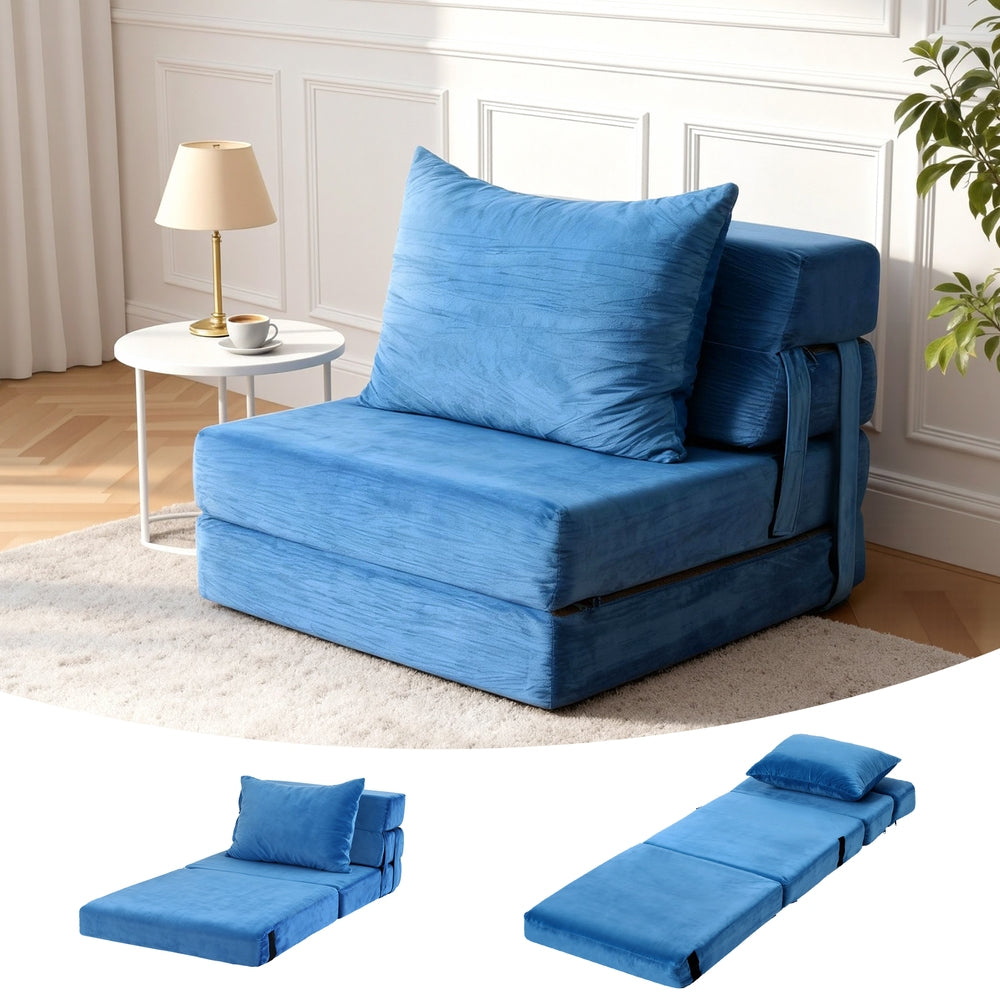 Artiss Convertible Folding Sofa Bed Armless Lounger Foam Floor Sofas Futons Couches