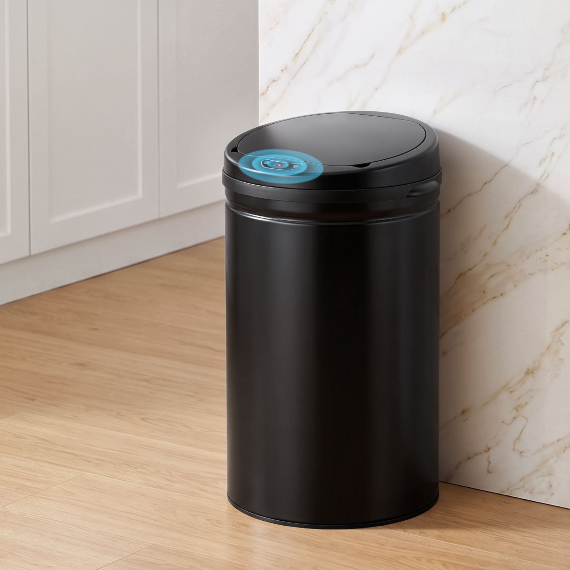 Devanti 30L Sensor Bin Automatic Touchless Trash Can Garbage Rubbish Black Bedworld