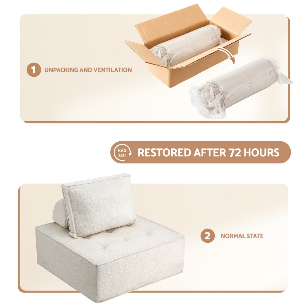Artiss Floor Sofa Lounge Chair 5 Seater with Pillow Bedworld