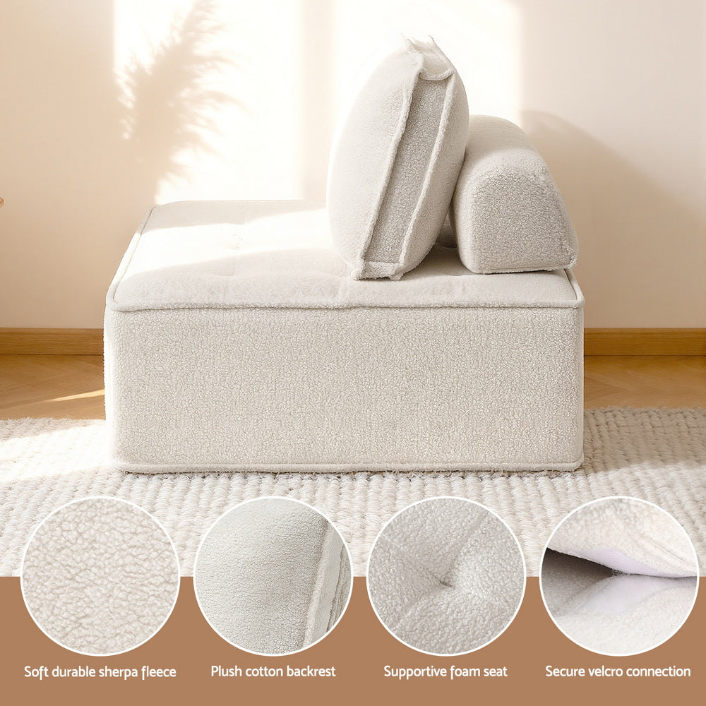 Artiss Floor Sofa Lounge Chair 6 Seater with Pillow Bedworld