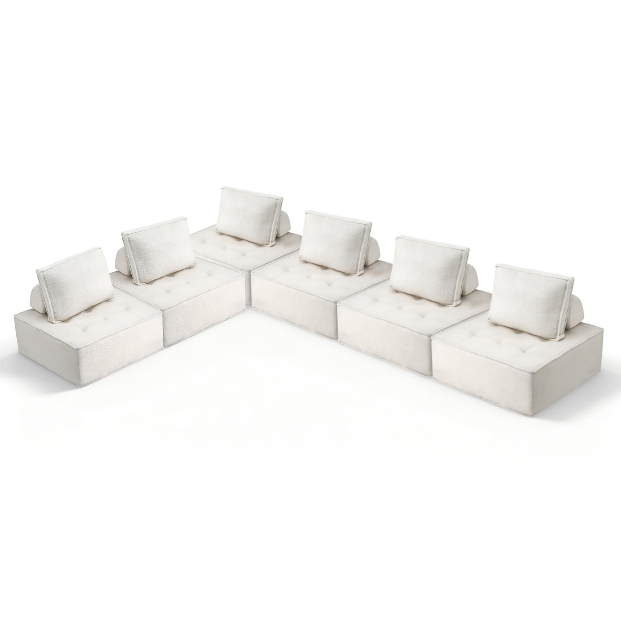 Artiss Floor Sofa Lounge Chair 6 Seater with Pillow Bedworld