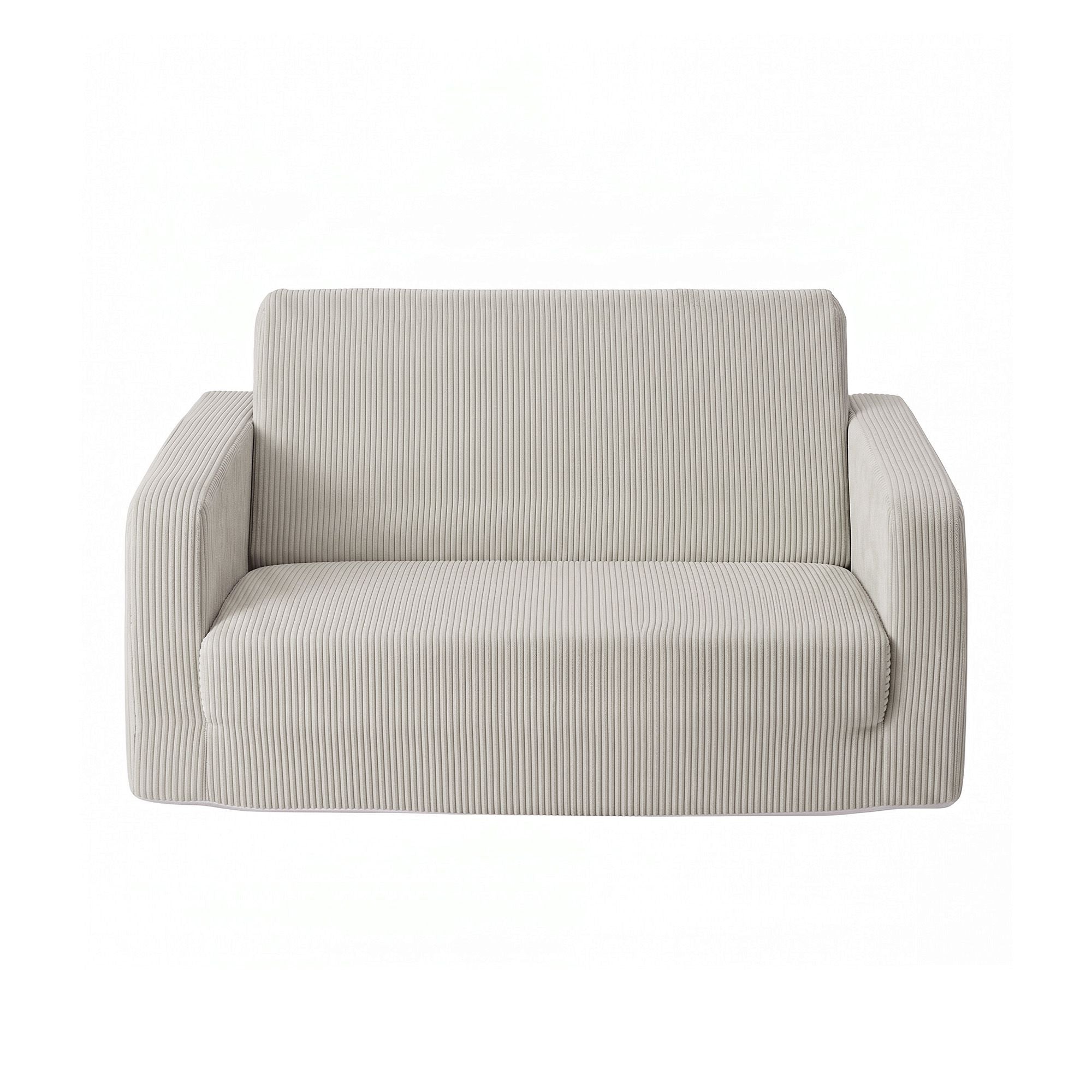 Artiss 2-in-1 Sofa Foam Couch with Side Pocket Light Grey Bedworld