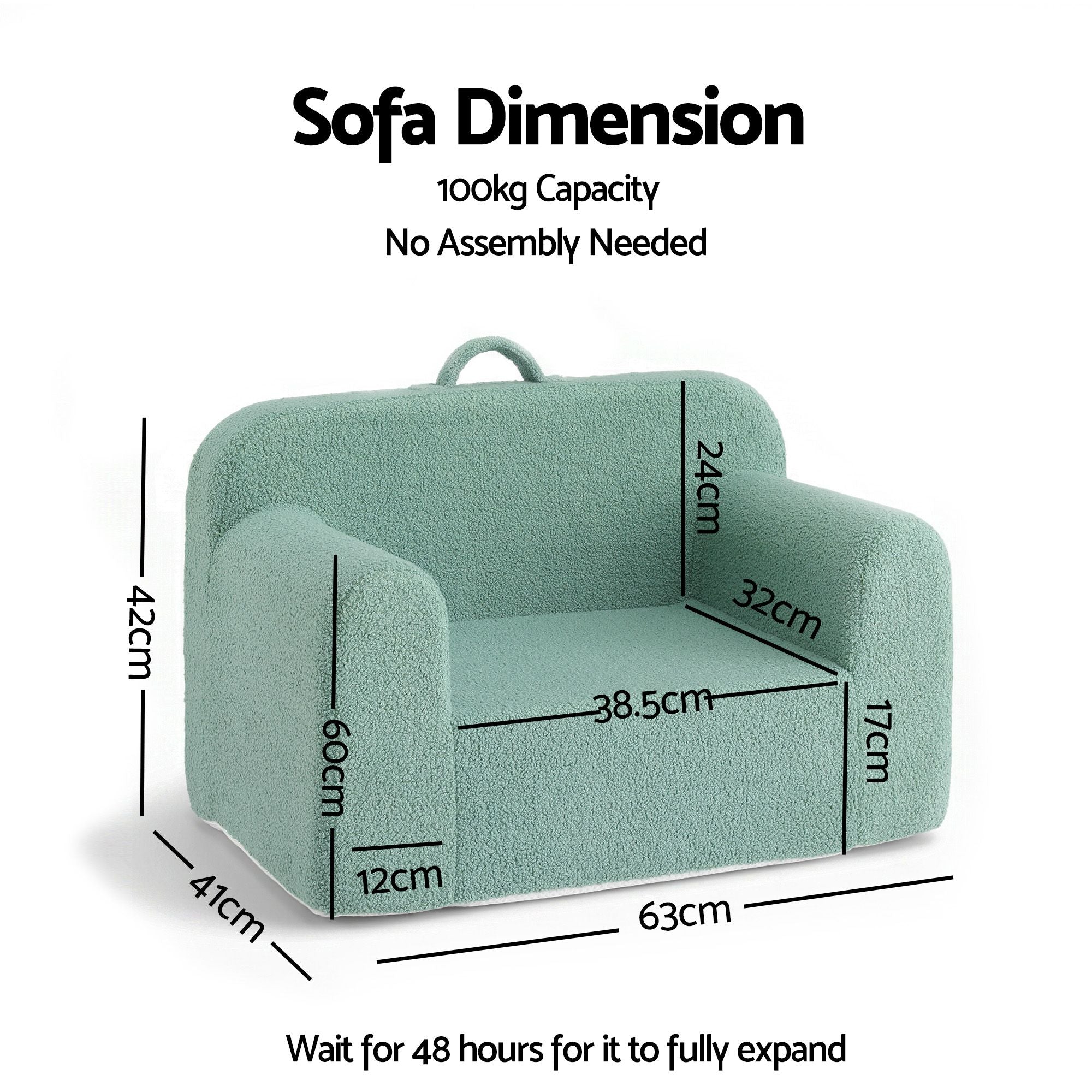 Artiss Sofa Foam Couch with Carry Handle Mint Green Bedworld