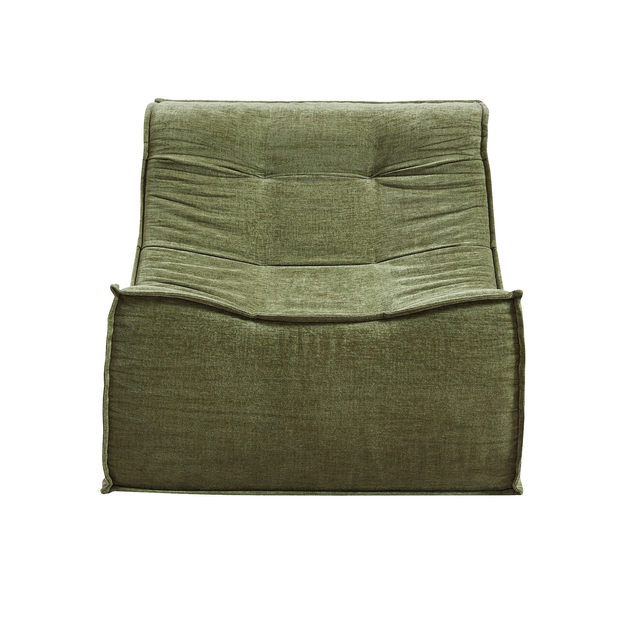 Artiss Floor Sofa Armless Chenille No Assembly Removable Cover Green Bedworld