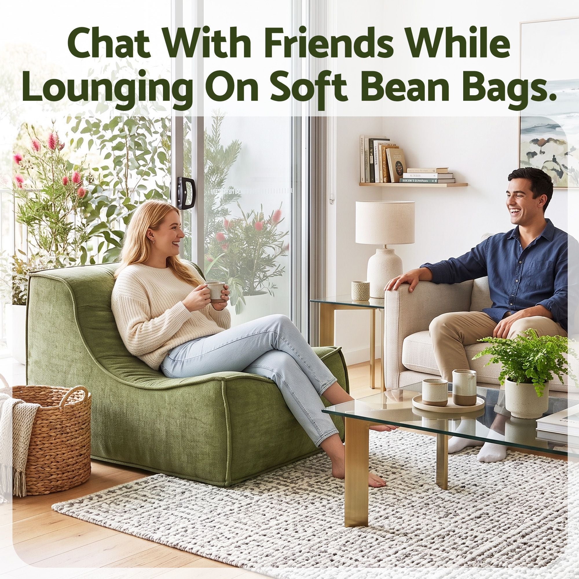 Artiss Floor Sofa Armless Chenille No Assembly Removable Cover Green Bedworld