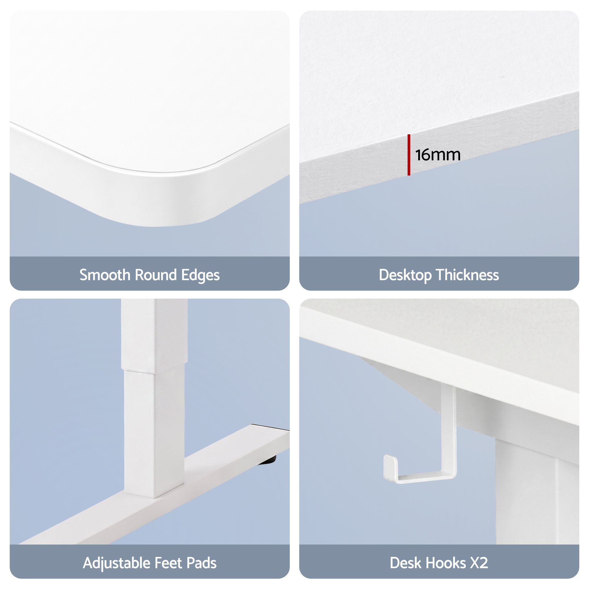 Artiss Standing Desk Office Chair Sit Stand Ergonomic Combo 140cm White Bedworld