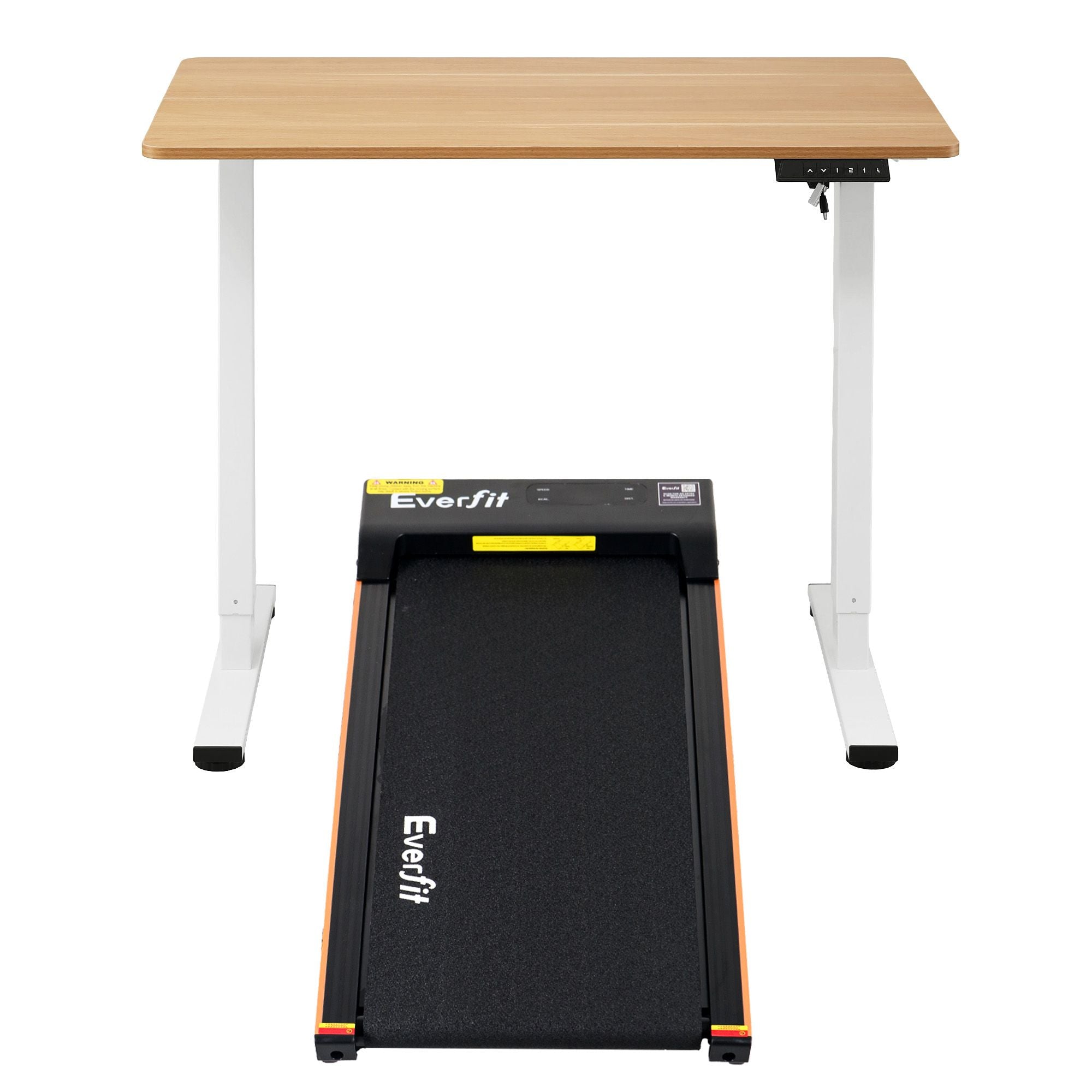 Artiss 100cm Standing Desk Treadmill Motorised Natural Wood Bedworld