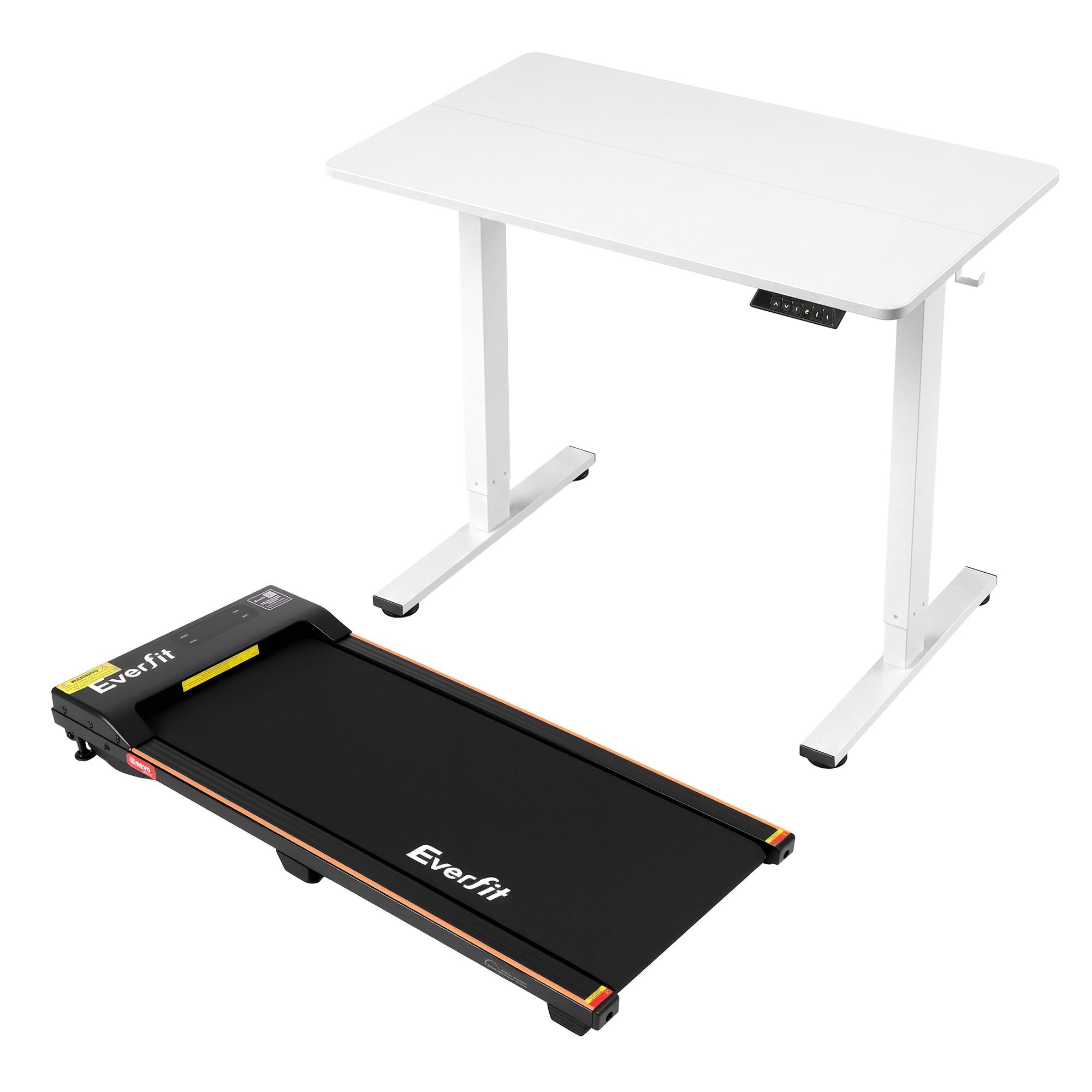 Artiss 100cm Standing Desk Treadmill Motorised Home Office White Bedworld