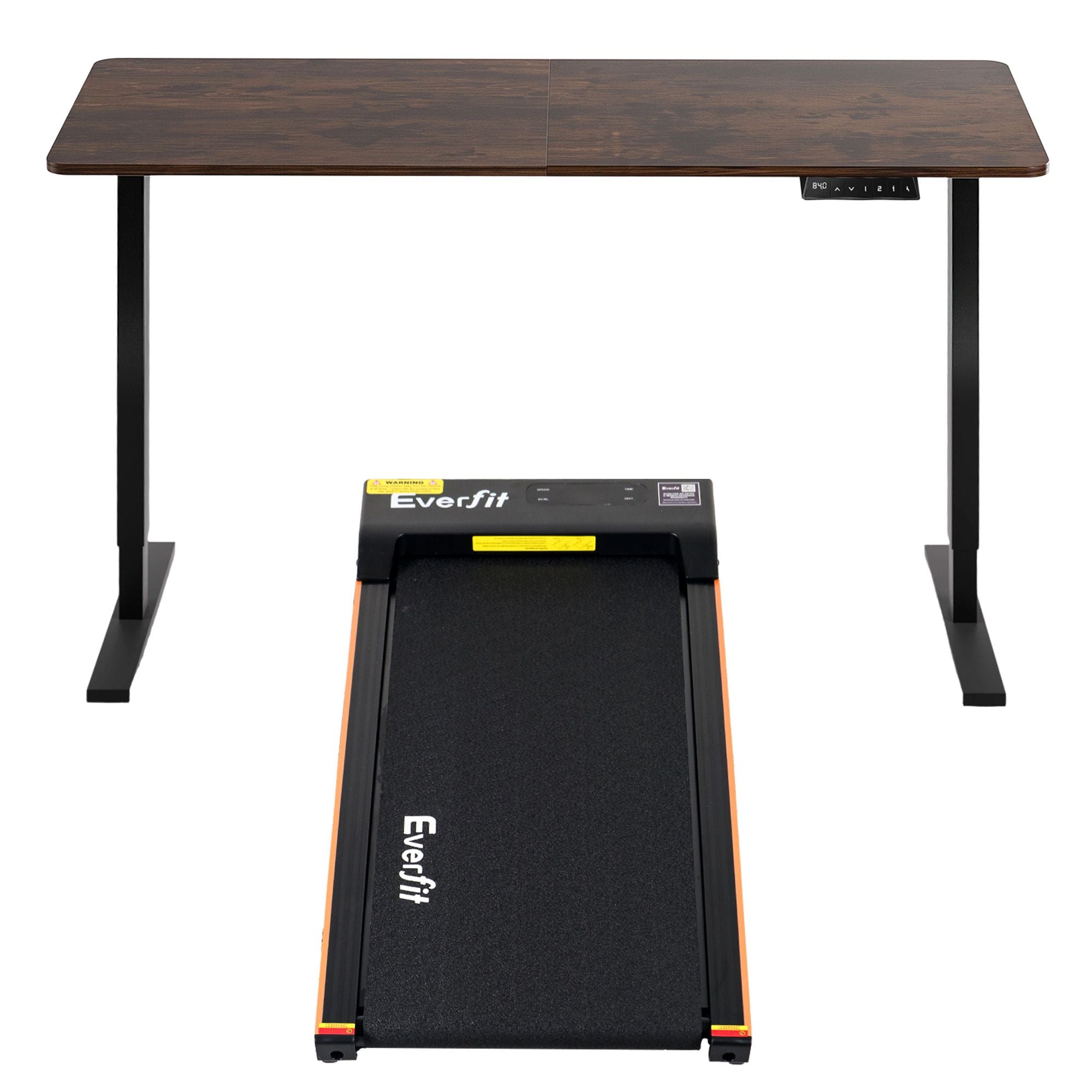 Artiss 140cm Standing Desk Treadmill Motorised Rustic Brown Bedworld