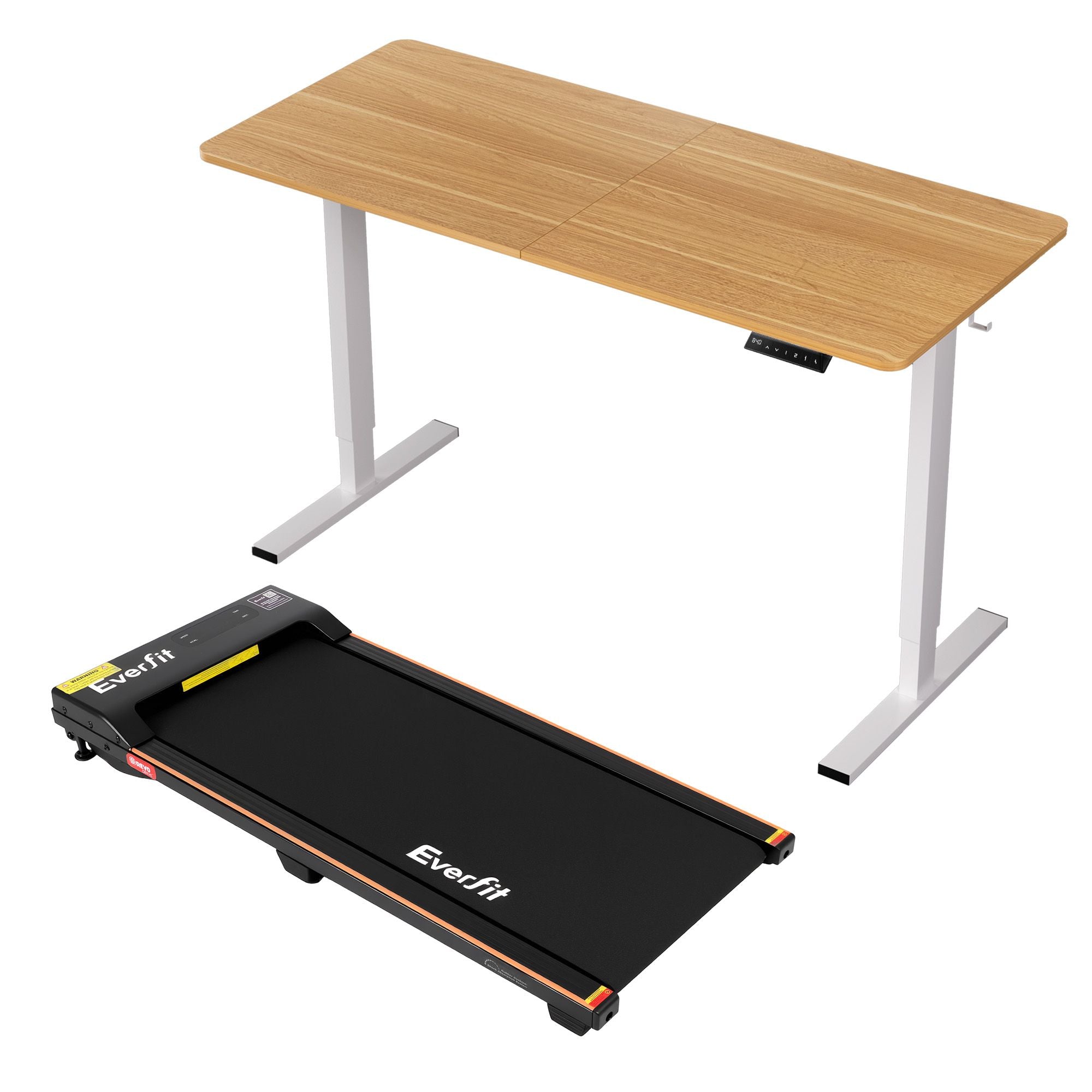 Artiss 140cm Standing Desk Treadmill Motorised Natural Wood Bedworld