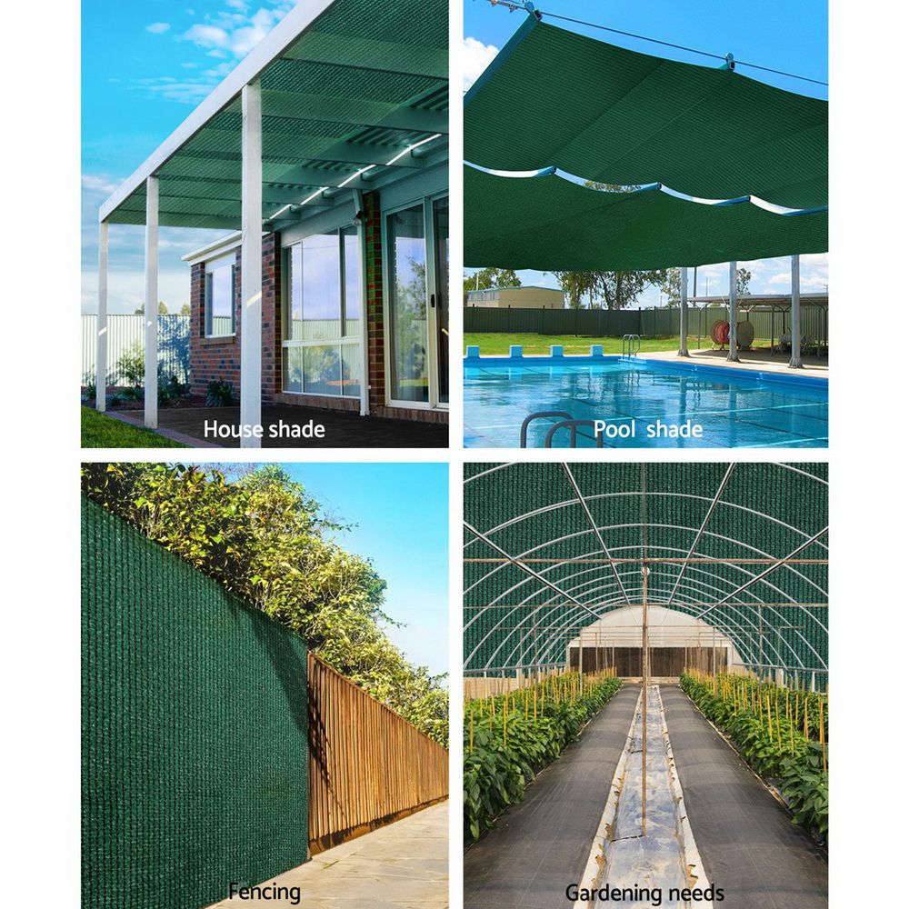 Instahut 90% Shade Cloth 3.66x10m Shadecloth Sail Heavy Duty Green Bedworld
