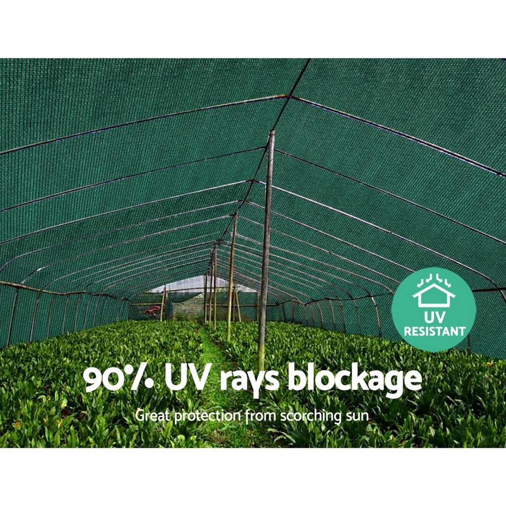Instahut 90% Shade Cloth 3.66x10m Shadecloth Sail Heavy Duty Green Bedworld