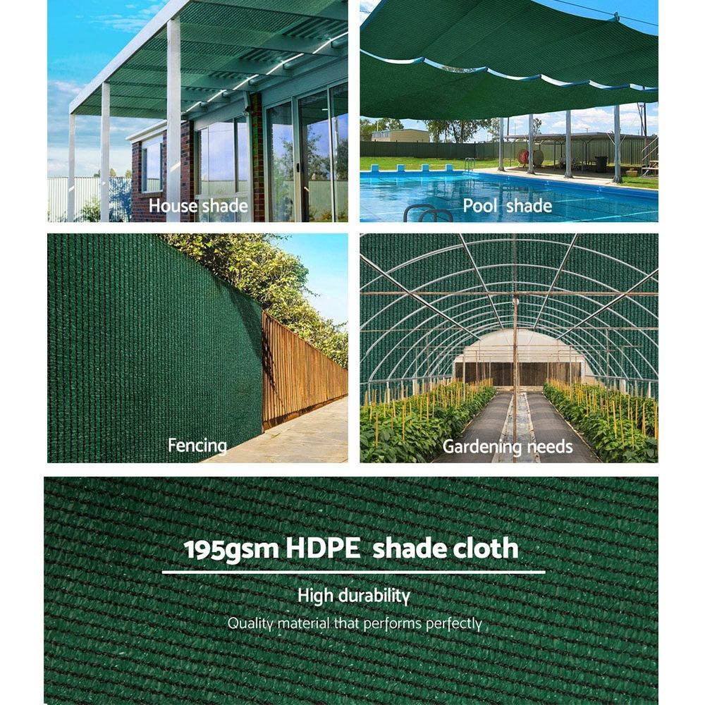 66x20m Shadecloth Sail Heavy Duty Green